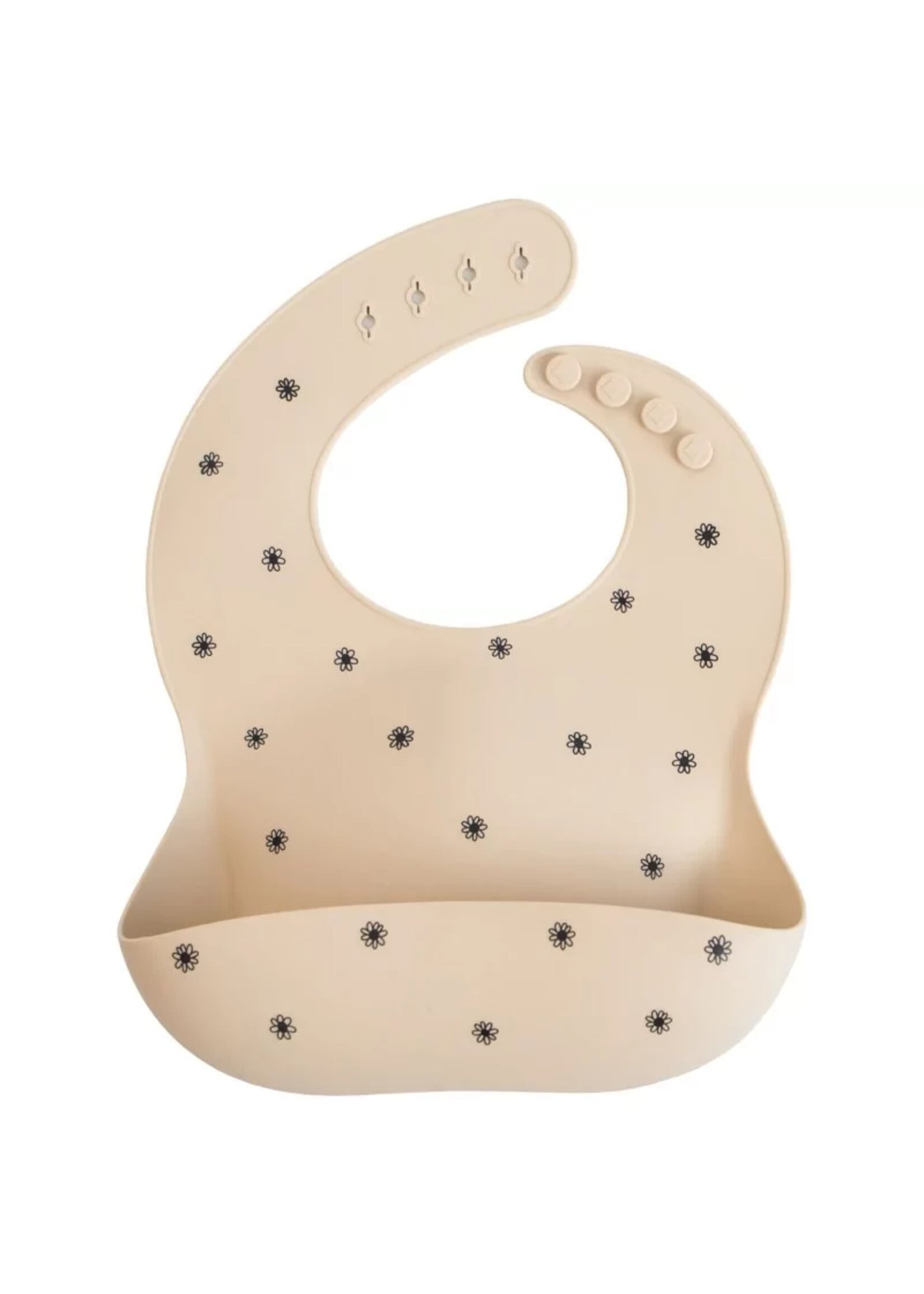 Mushie Mushie Silicone Bib Slabber Black Daisy