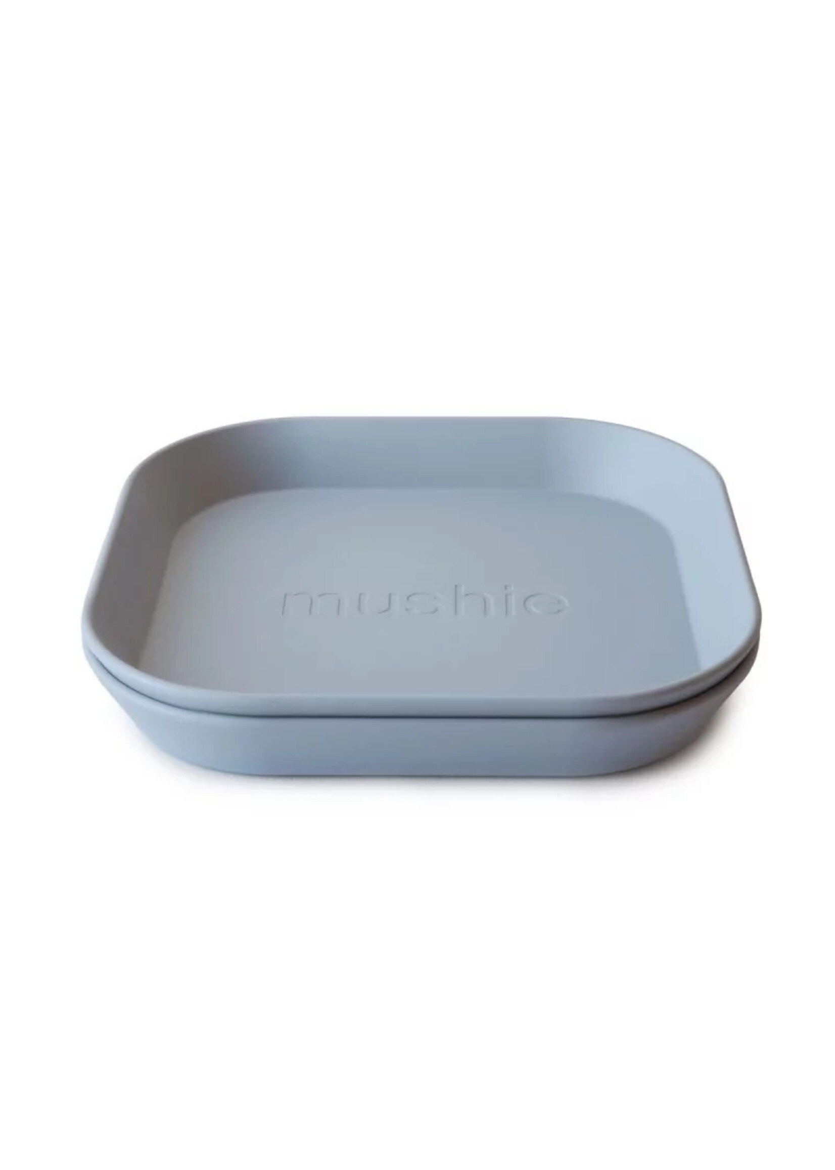 Mushie Mushie plate square cloud