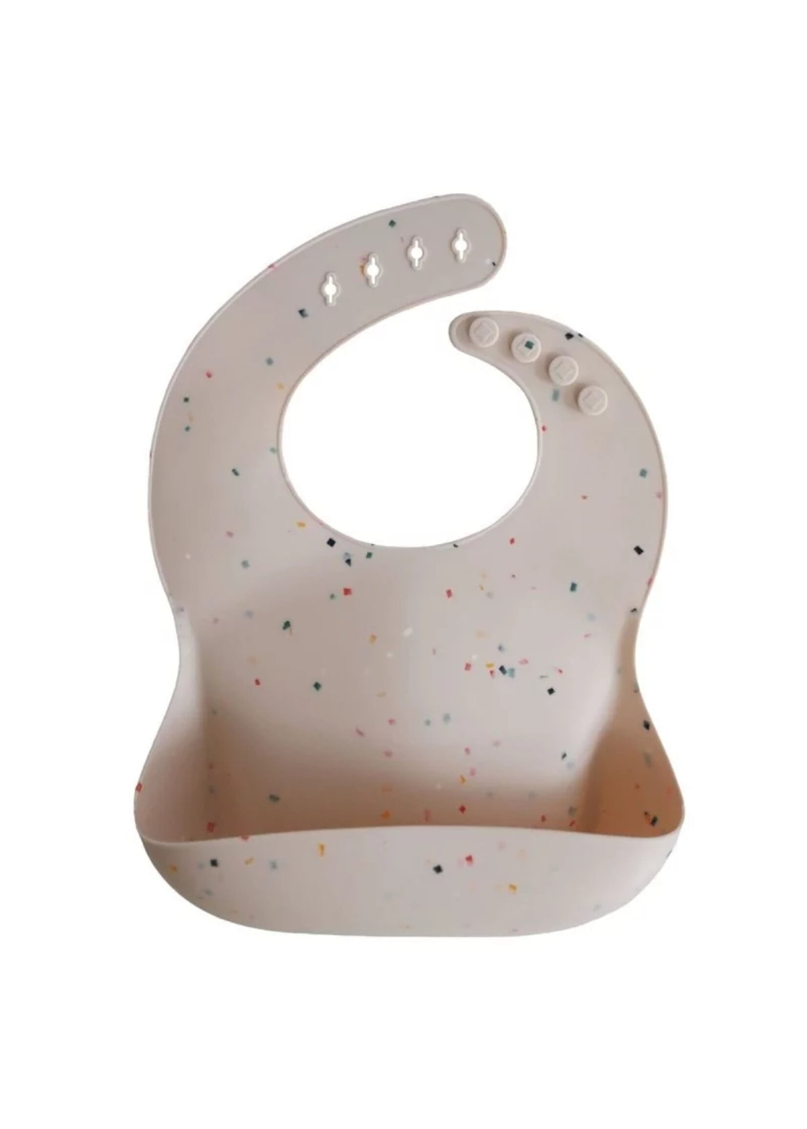 Mushie Mushie silicone bib vanille confetti
