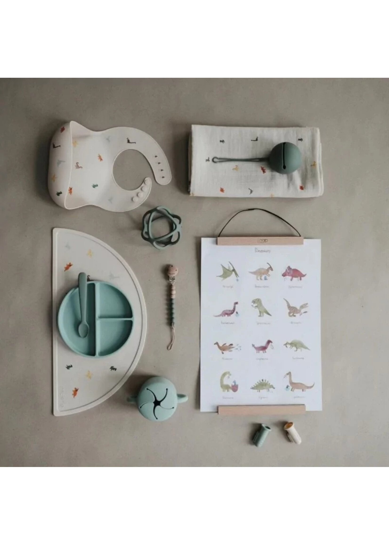 Mushie Mushie Silicone Bib Slabber Dino