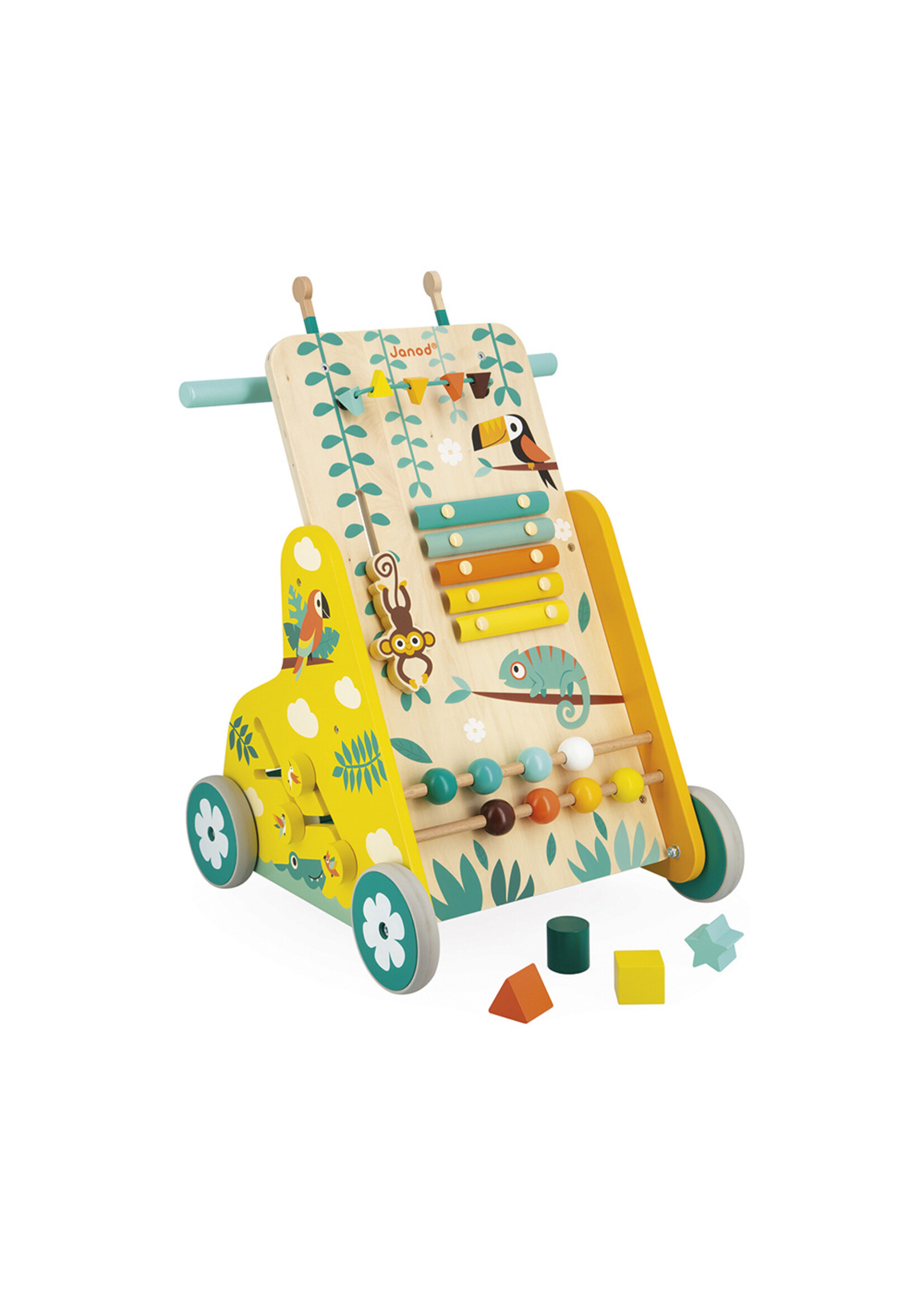 Janod Janod - Loopwagen Met Meerdere Activiteiten Tropik