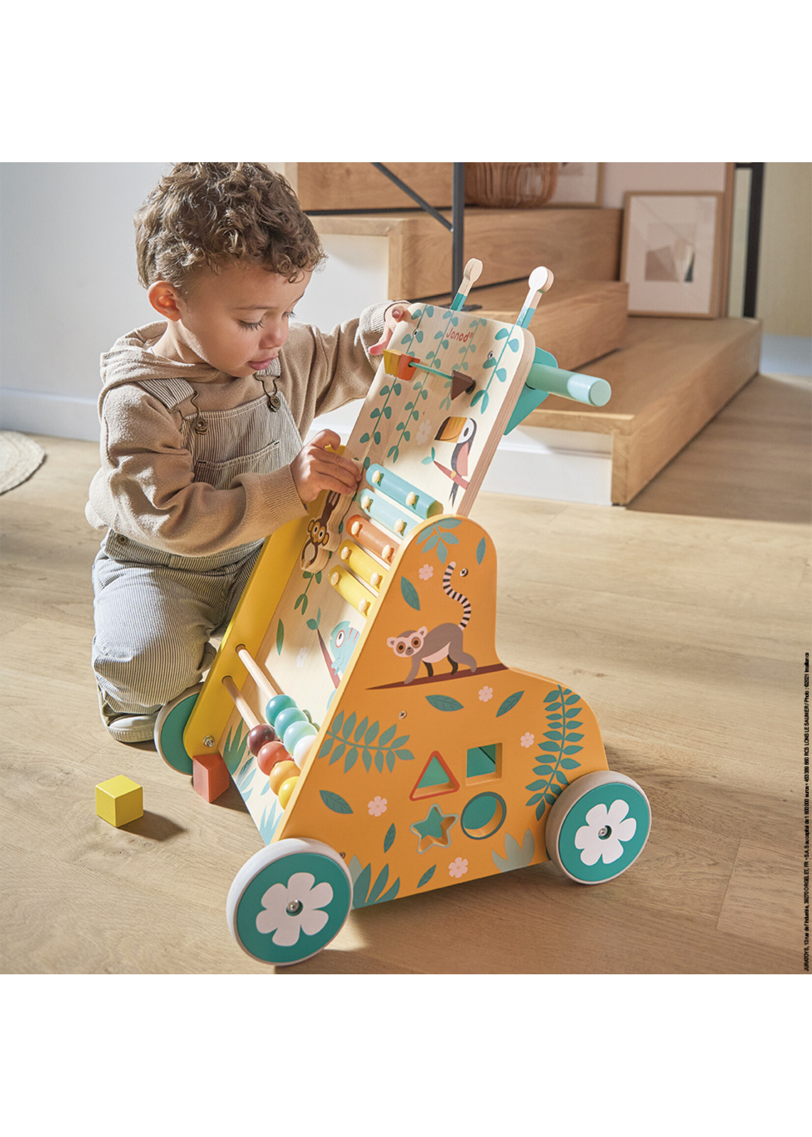 Janod Janod - Loopwagen Met Meerdere Activiteiten Tropik