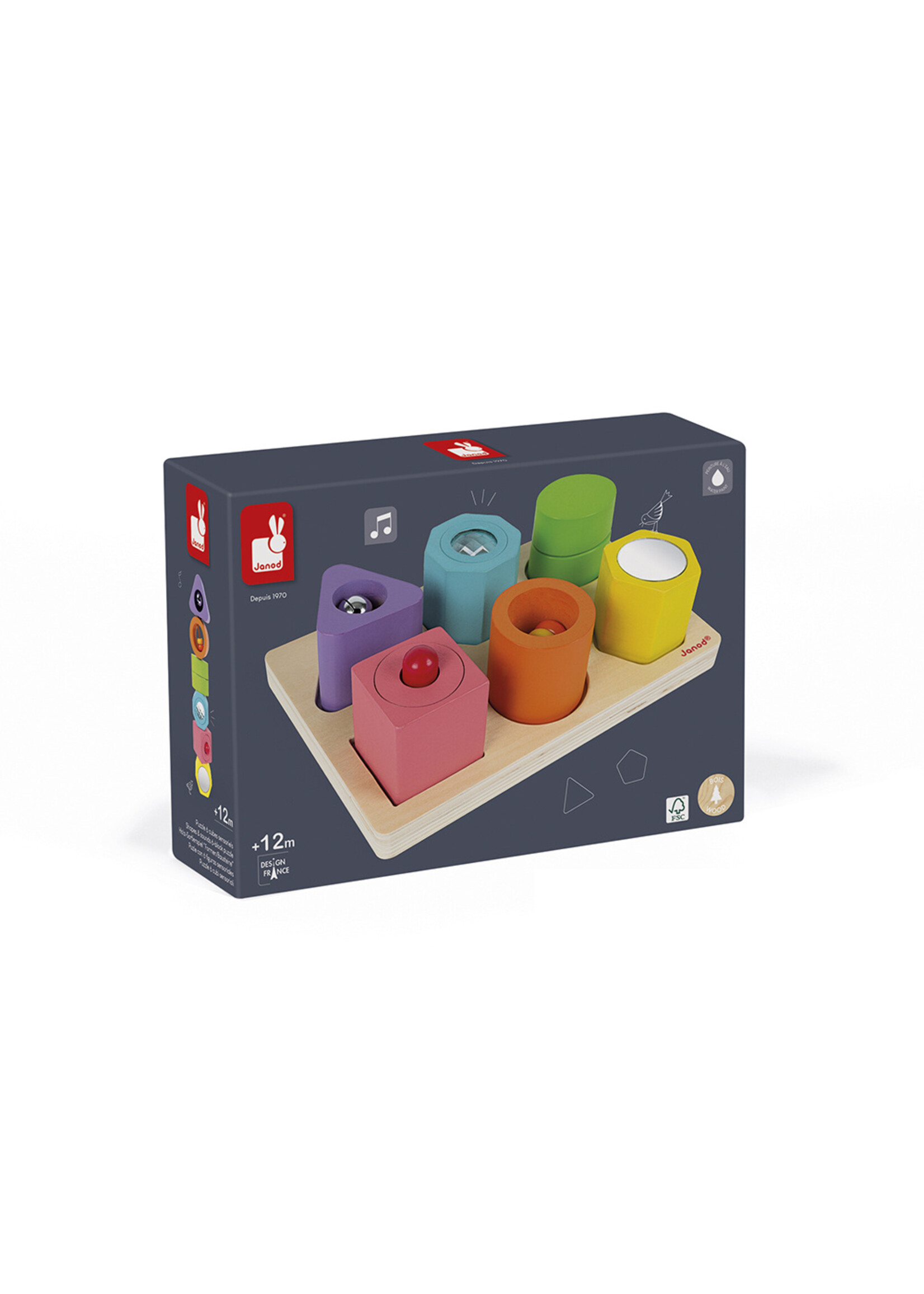 Janod Janod Wood - Vorm en Geluid Puzzel