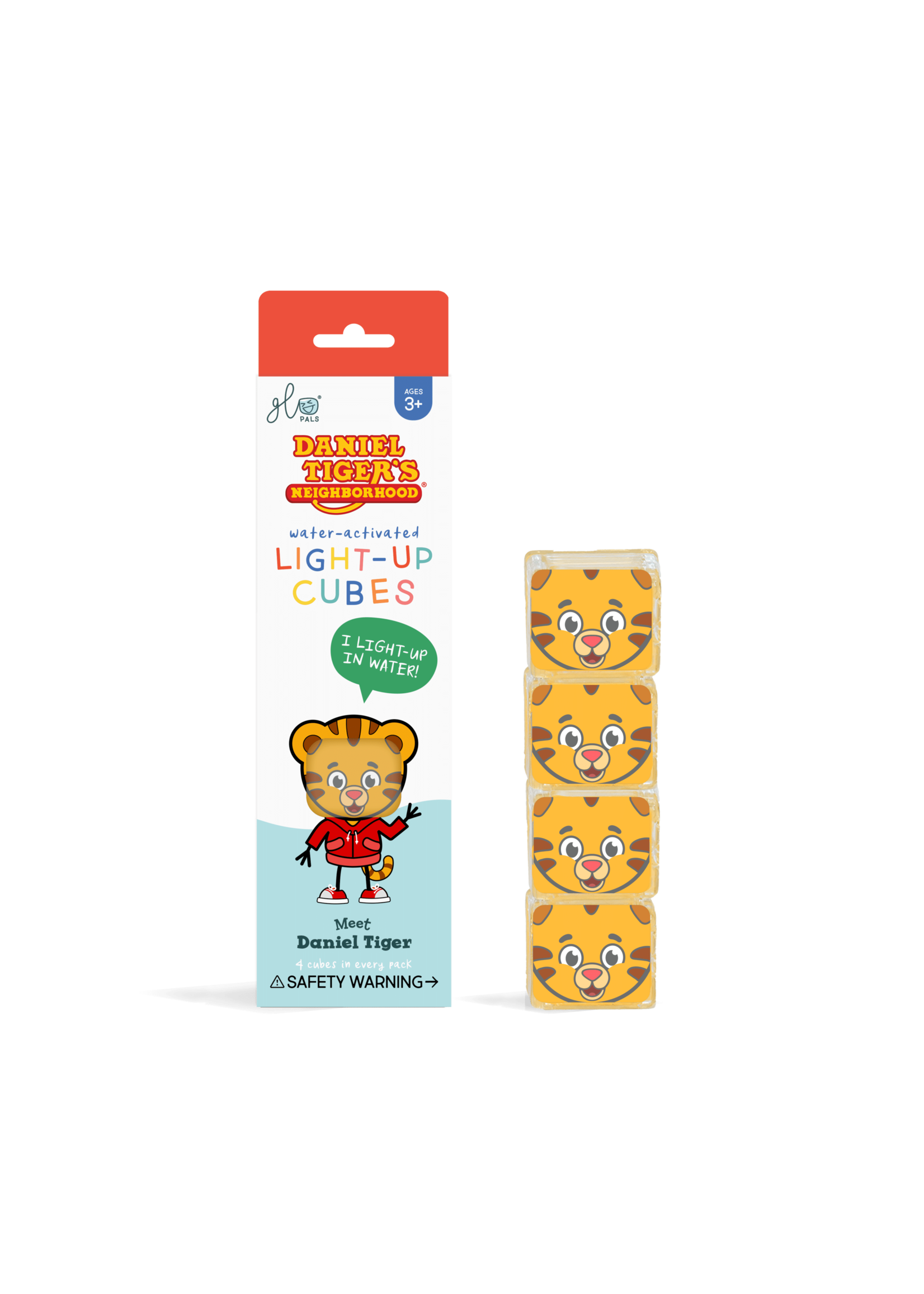Glopals Glopals Light up cubes-4pc Daniel Tiger