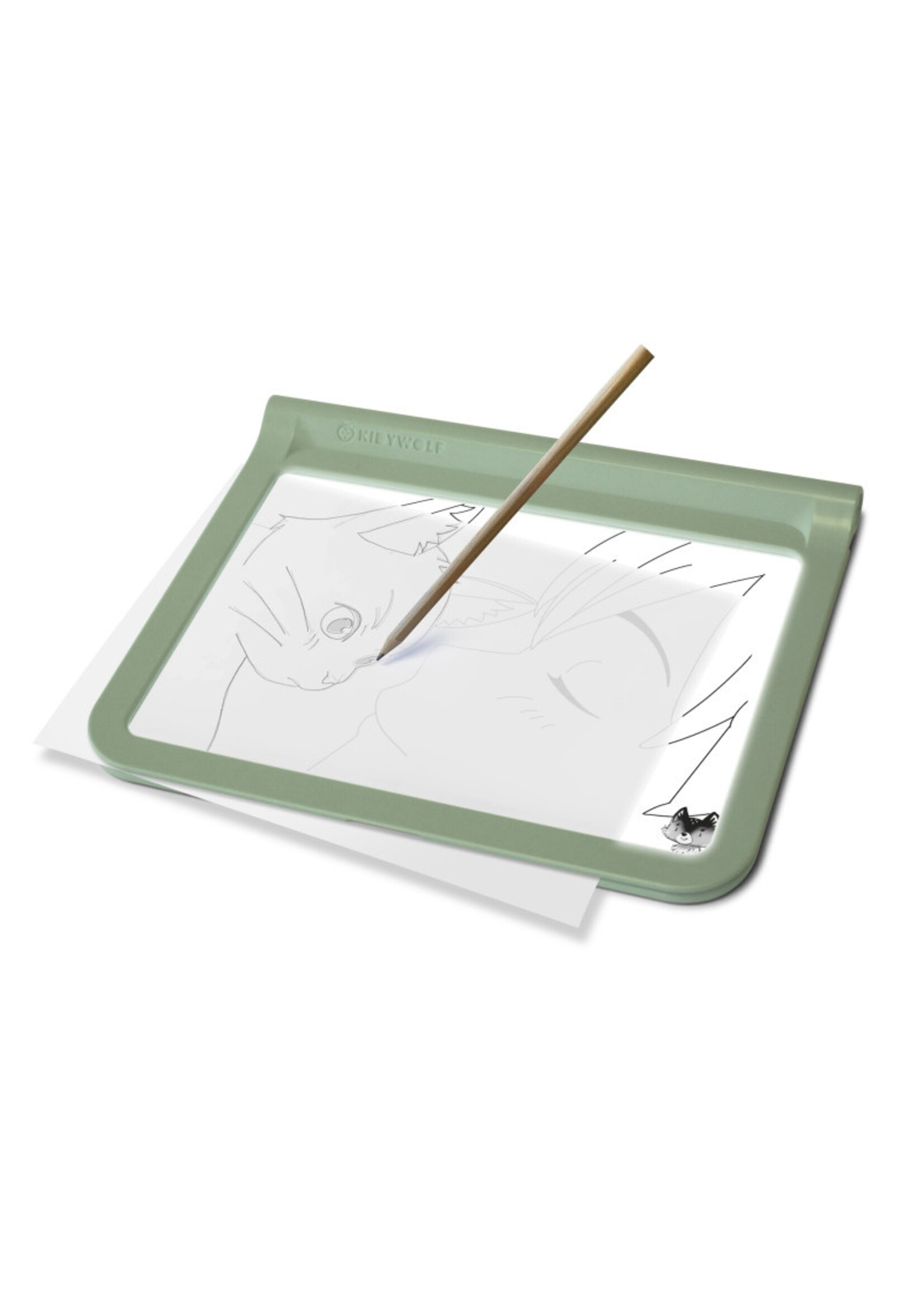 Kidywolf Kidydraw PRO - Tekentafel voor kinderen met glow in the dark licht - groen