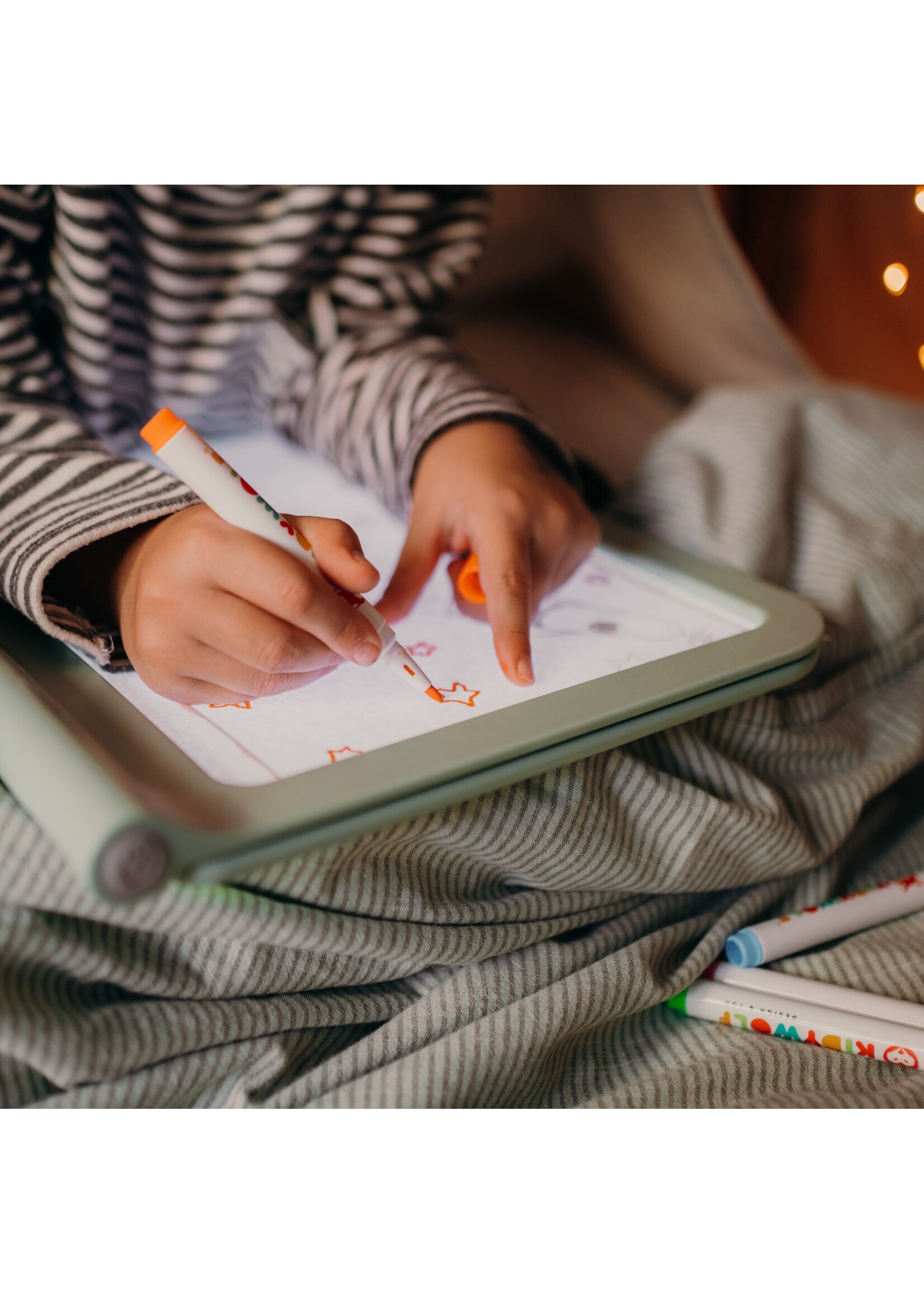 Kidywolf Kidydraw PRO - Tekentafel voor kinderen met glow in the dark licht - groen