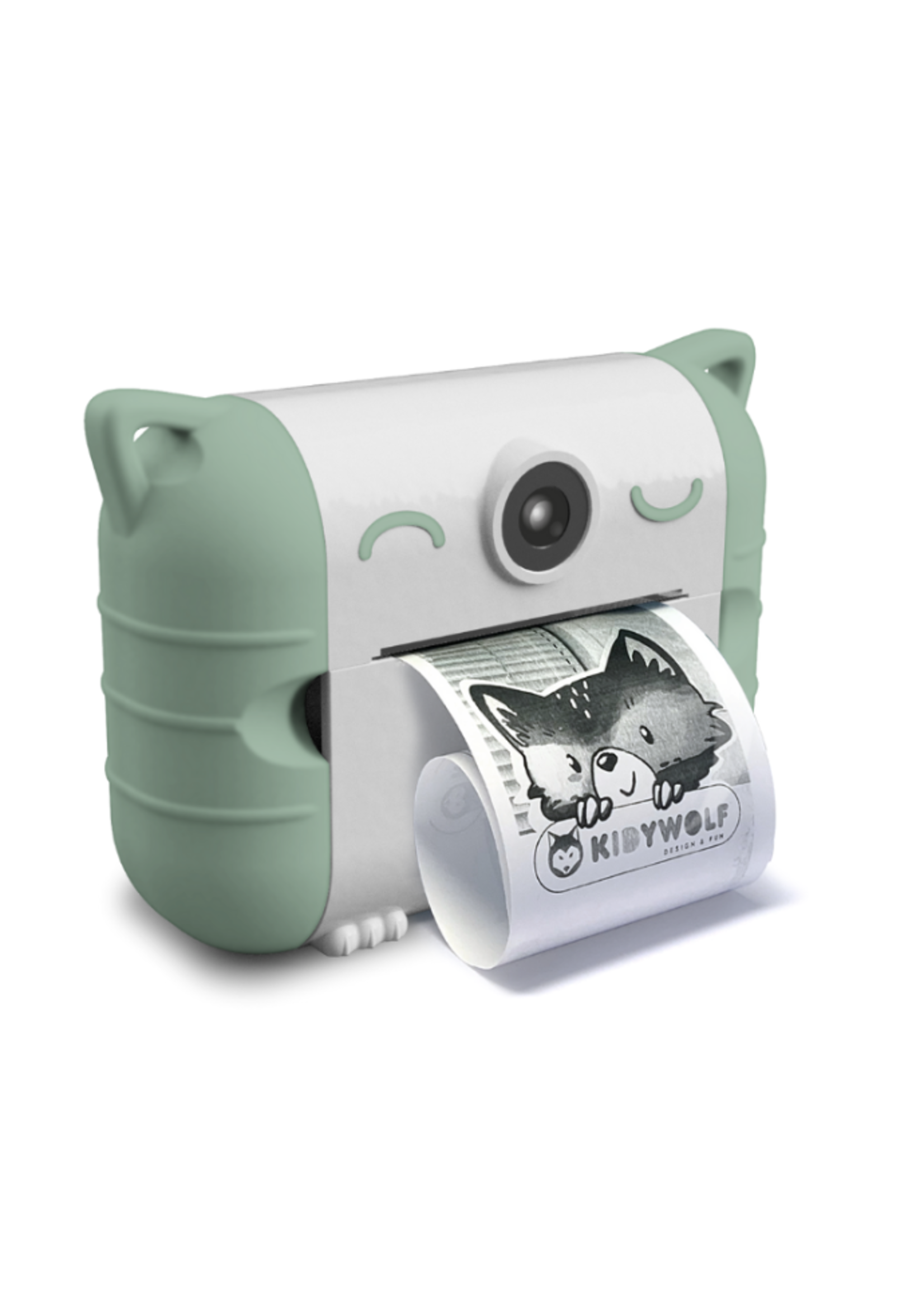 Kidywolf Camera met thermische printer voor kinderen - zwart/groen