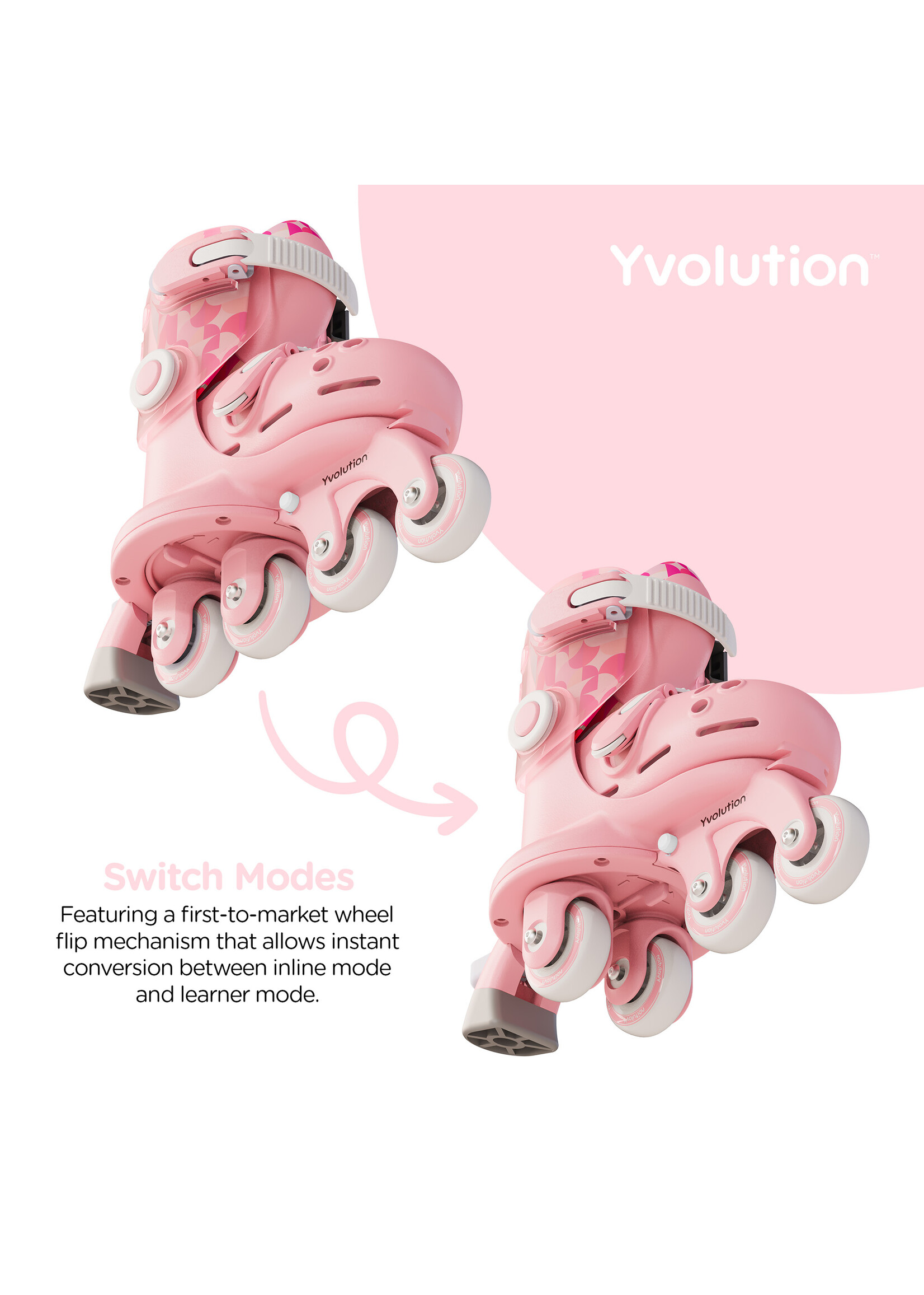 Yvolution Yvolution - Twista Skates Roze