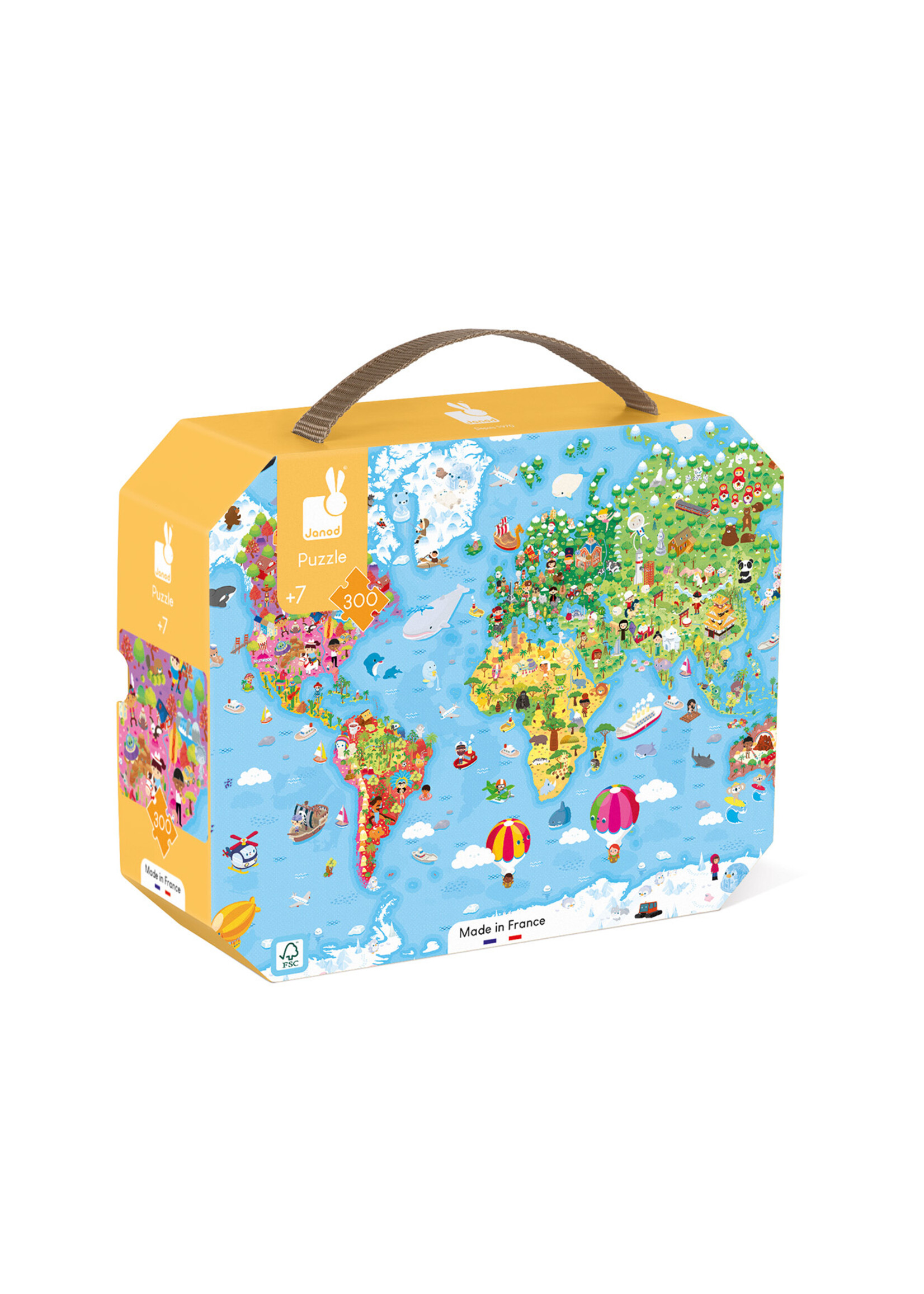 Janod Janod Puzzle - Wereld Giant 300 pcs