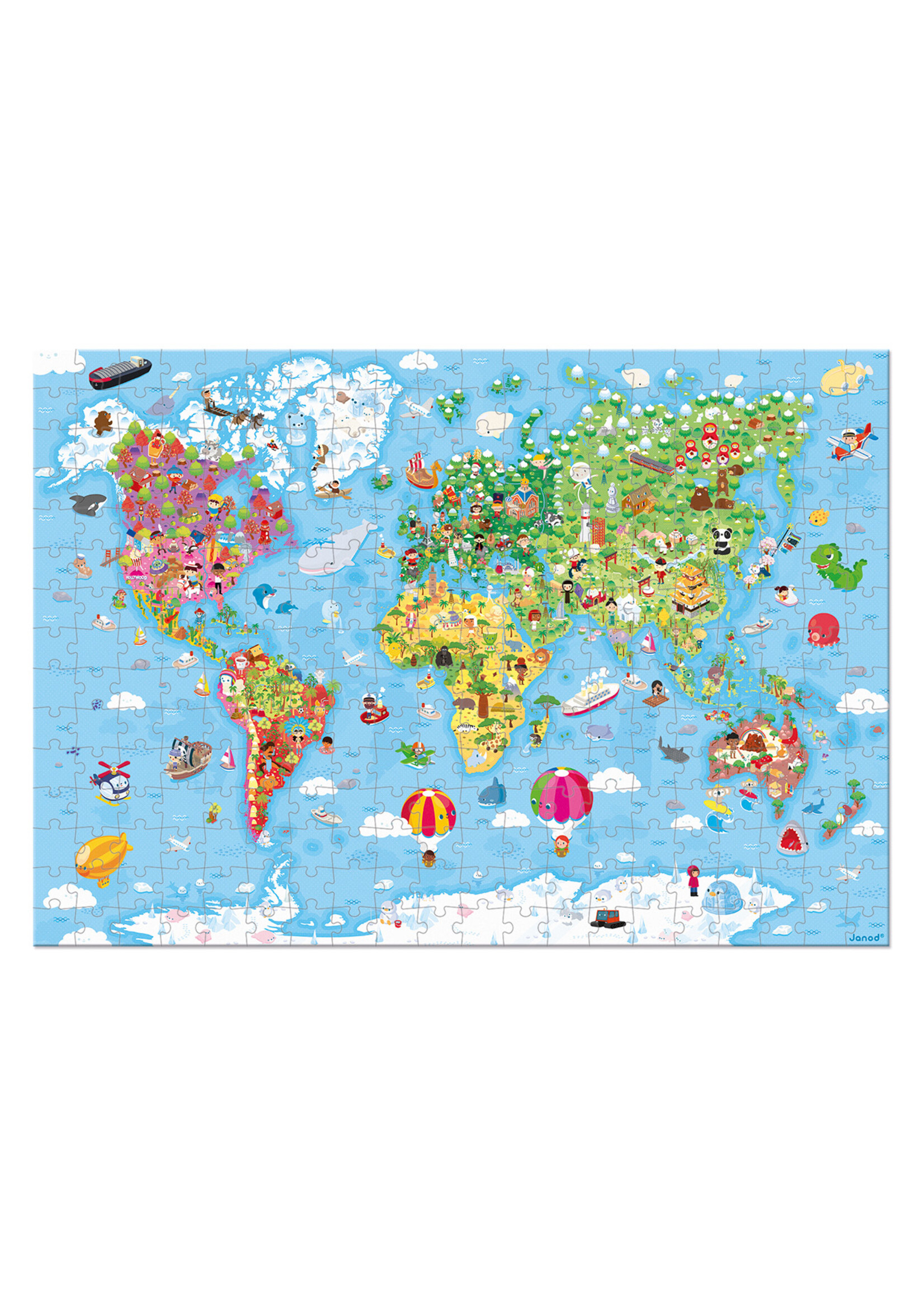 Janod Janod Puzzle - Wereld Giant 300 pcs
