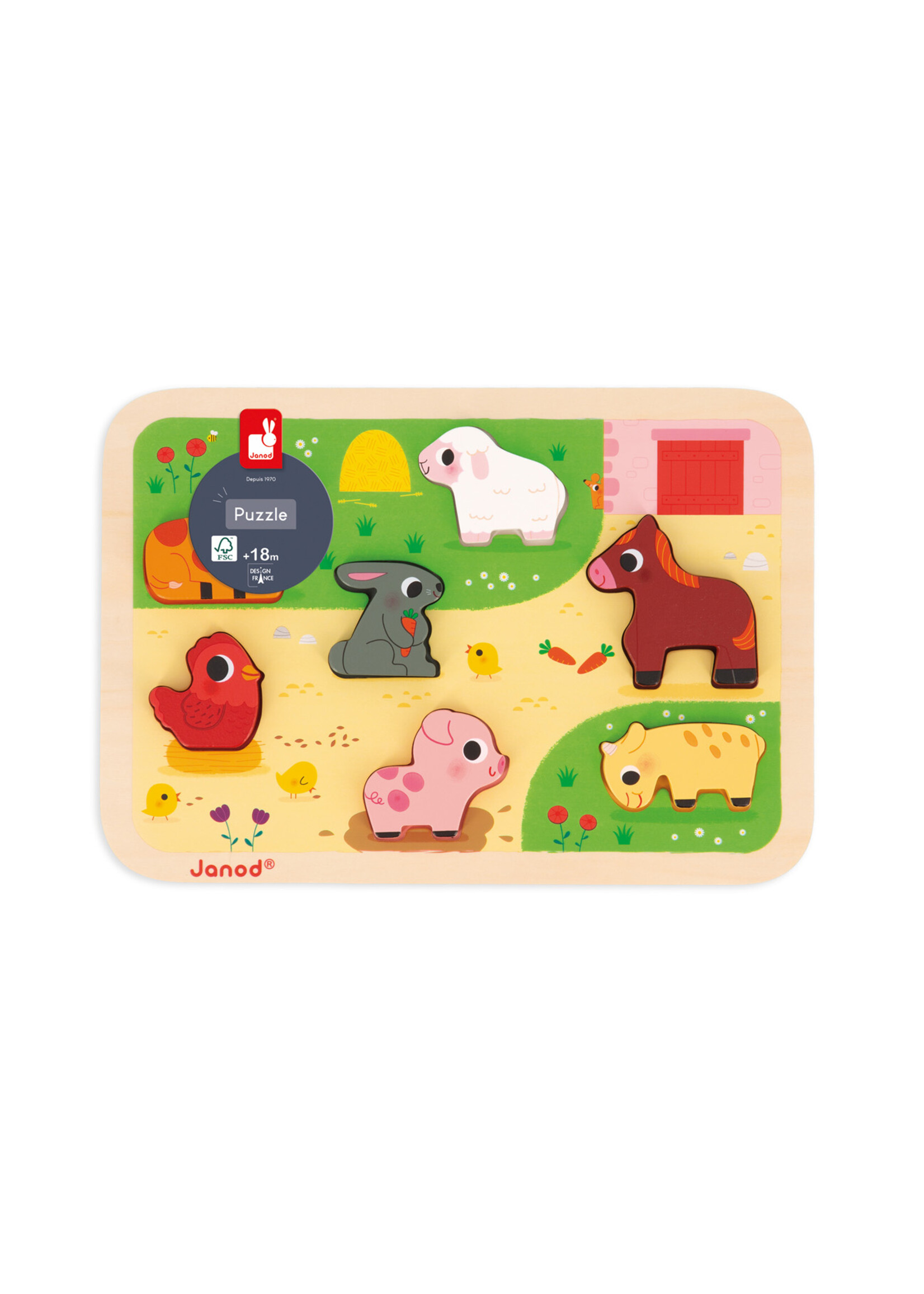 Janod Janod Chunky Puzzel - Op de Boerderij