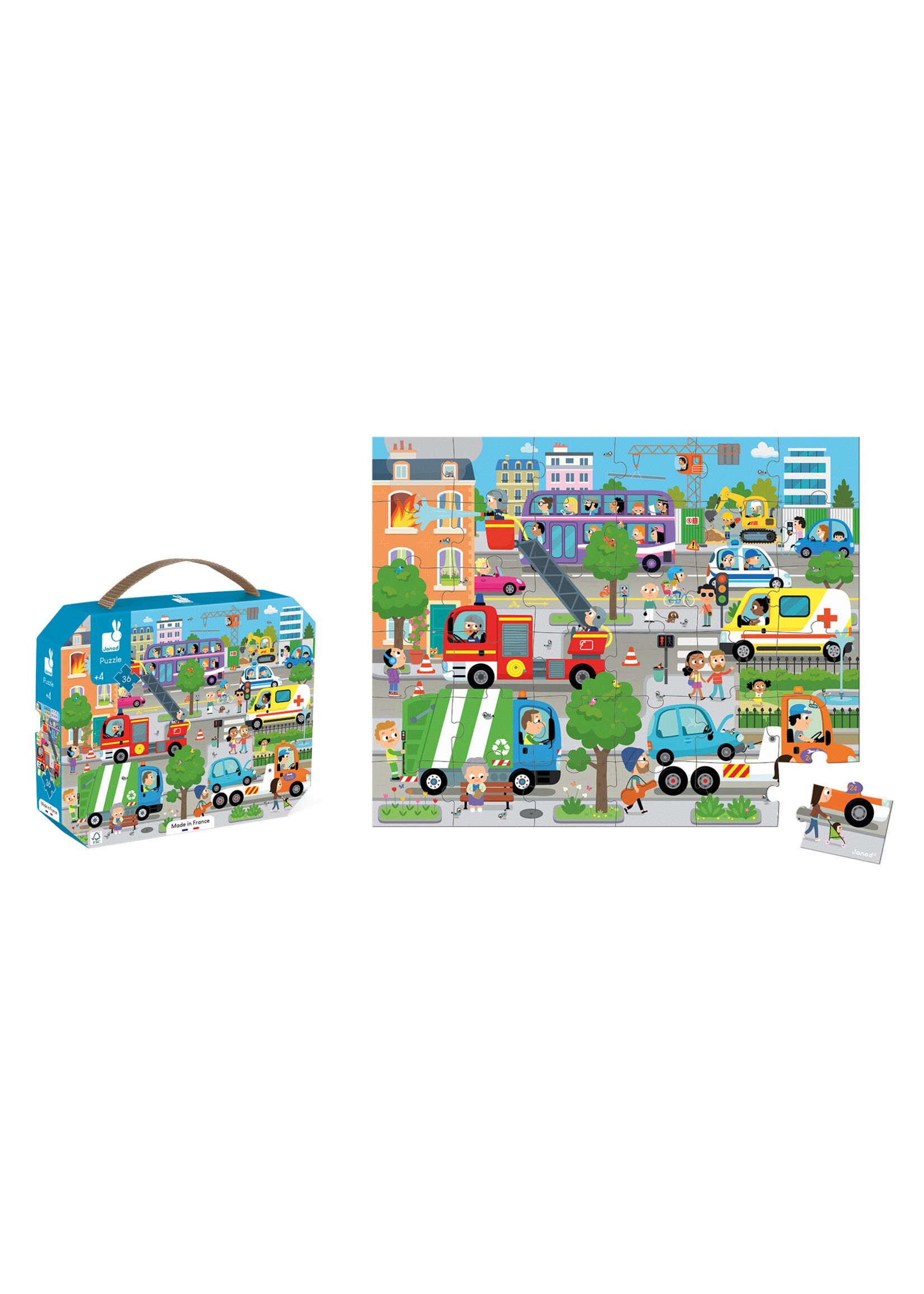 Janod Puzzel - Zoekpuzzel de Stad - 36 stuks