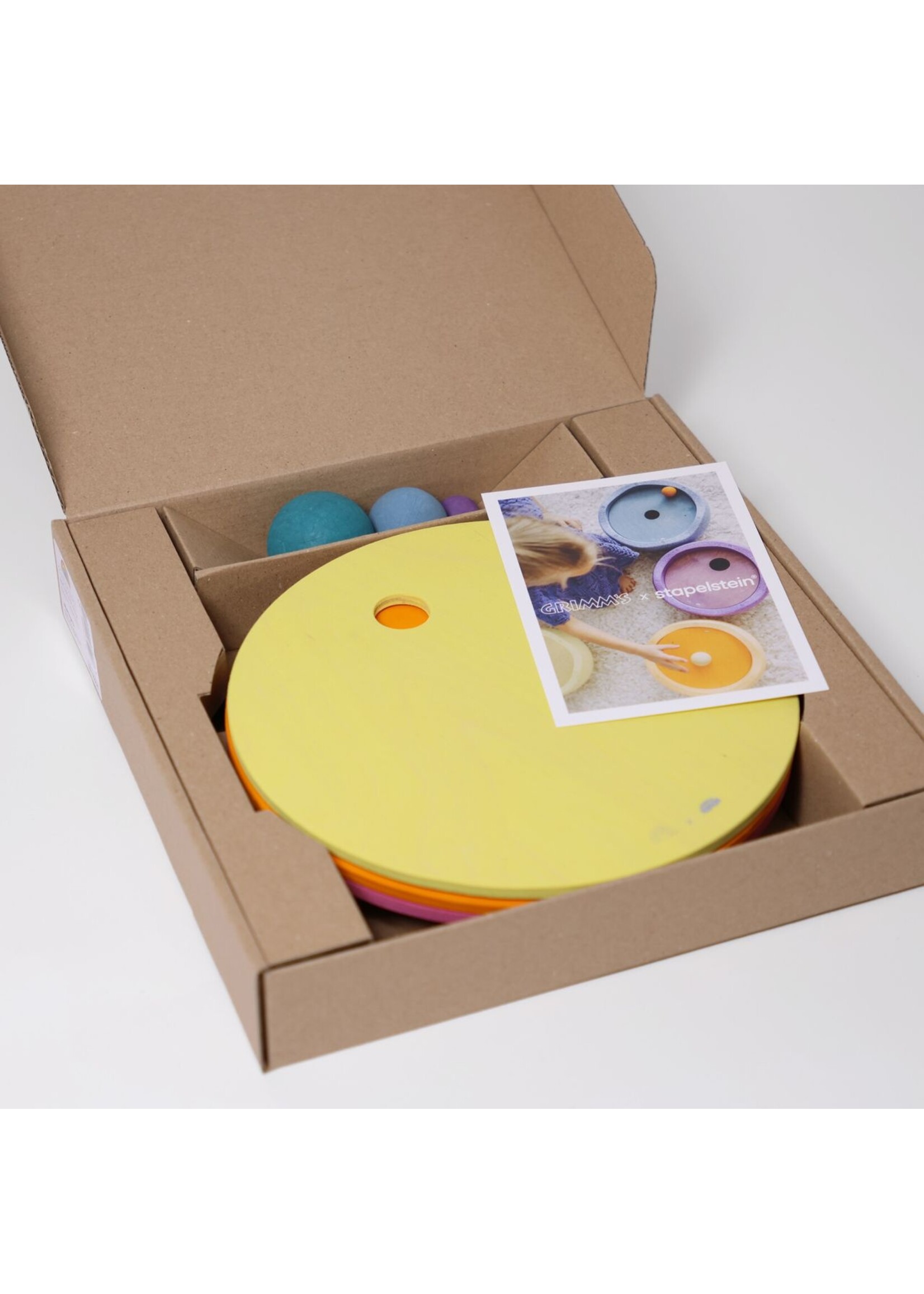 Grimms x Stapelstein Grimms x Stapelstein - Rolling Discs - Warm Pastel
