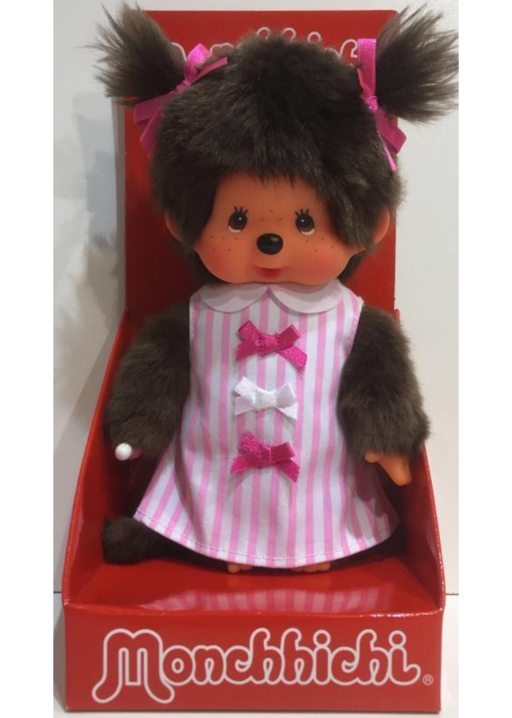 Monchhichi Monchhichi meisje Pink Ribbon jurkje