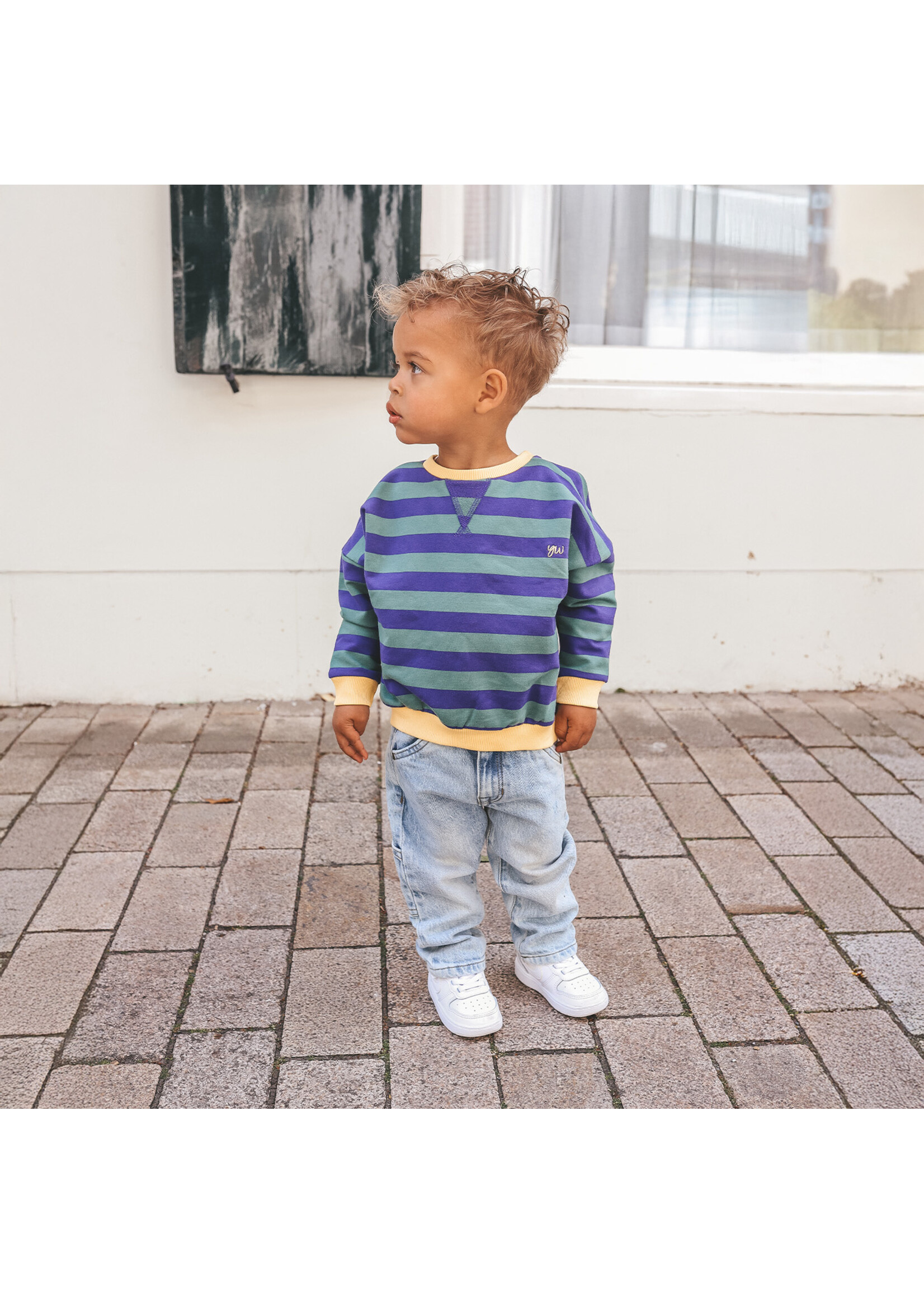 Your Wishes Stripe French Knit - Sweater