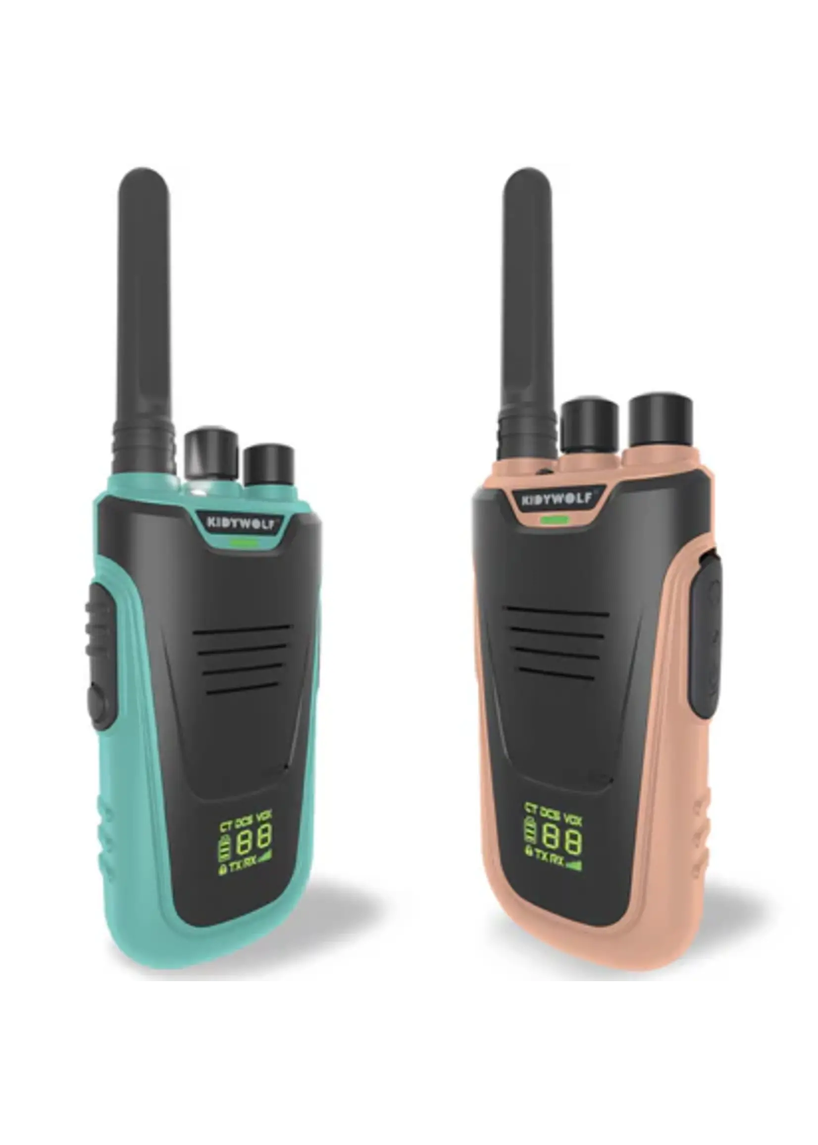 Kidywolf Kidytalk - Walkie Talkie - Cyan/Nude