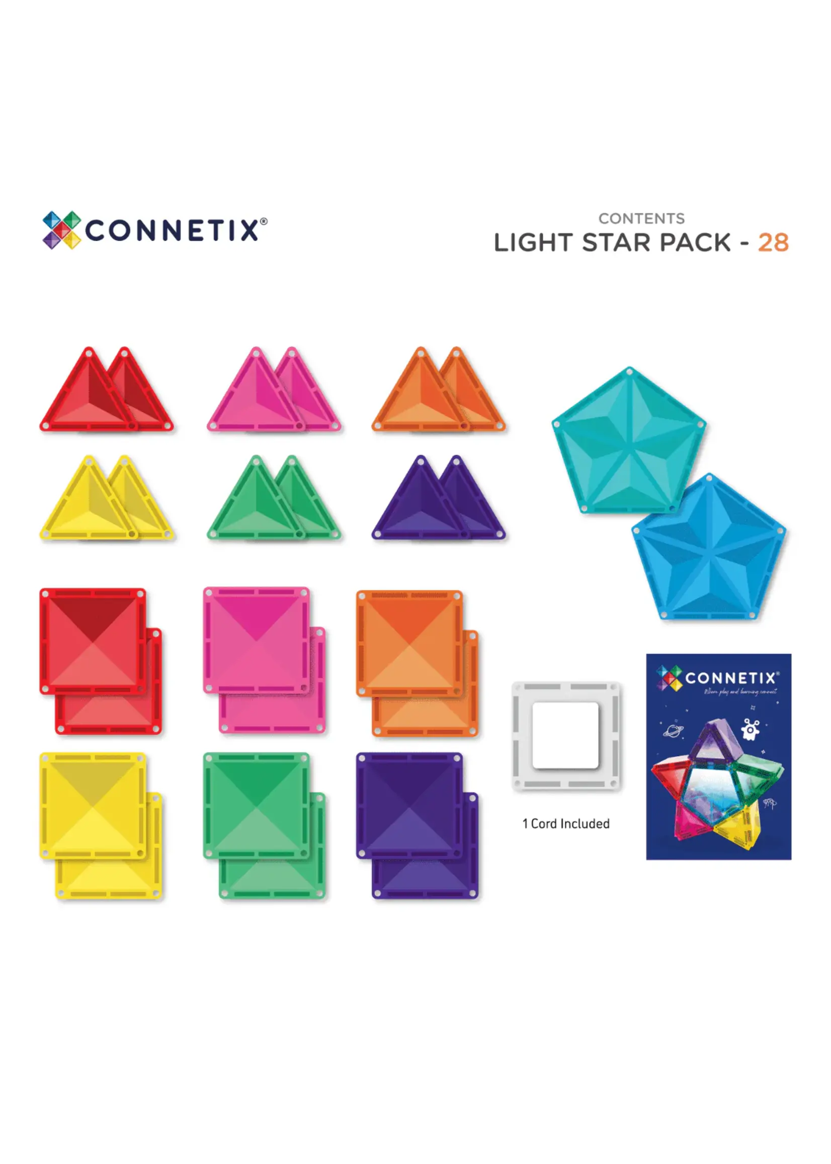 Connetix Connetix - Light Star Pack 28 stuks