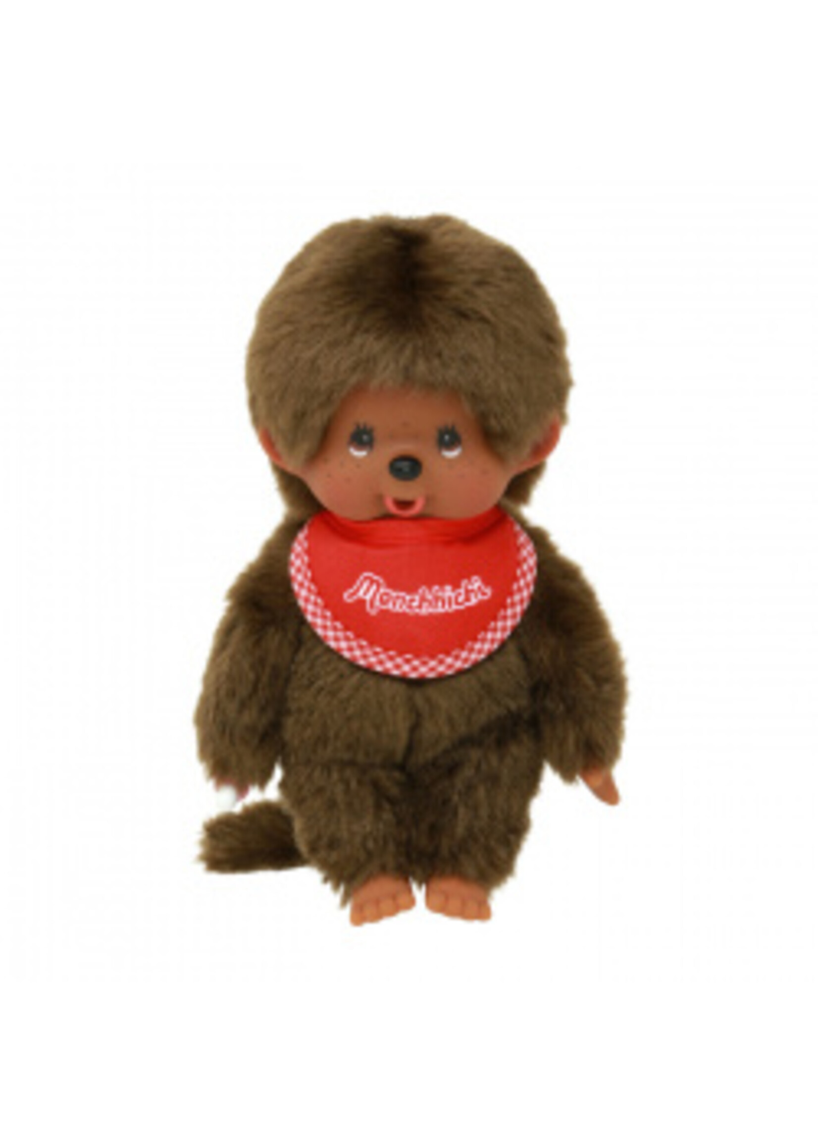 Monchhichi Monchhichi jongen bruin met slab rood