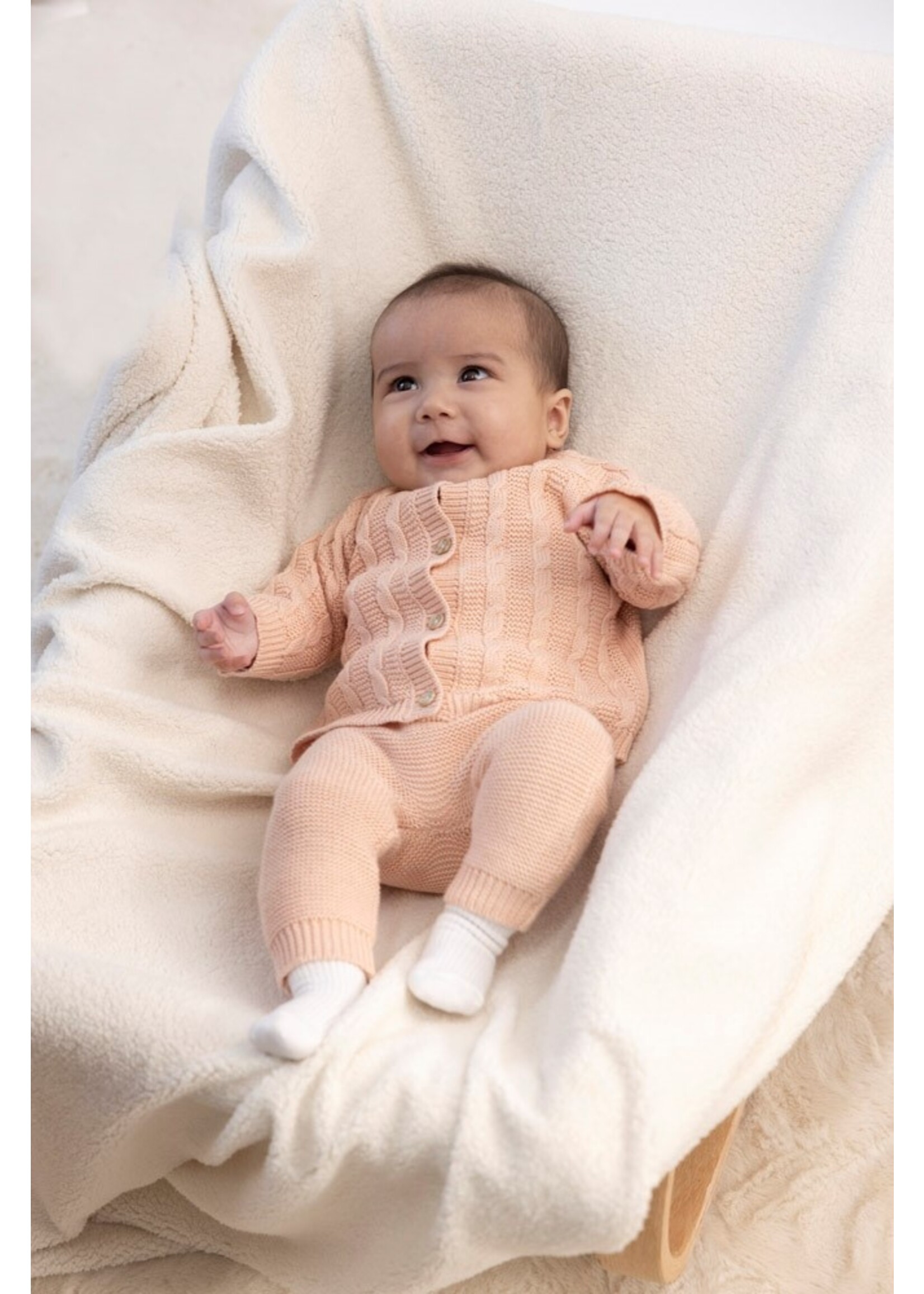 Feetje Broek gebreid - The Knits Roze