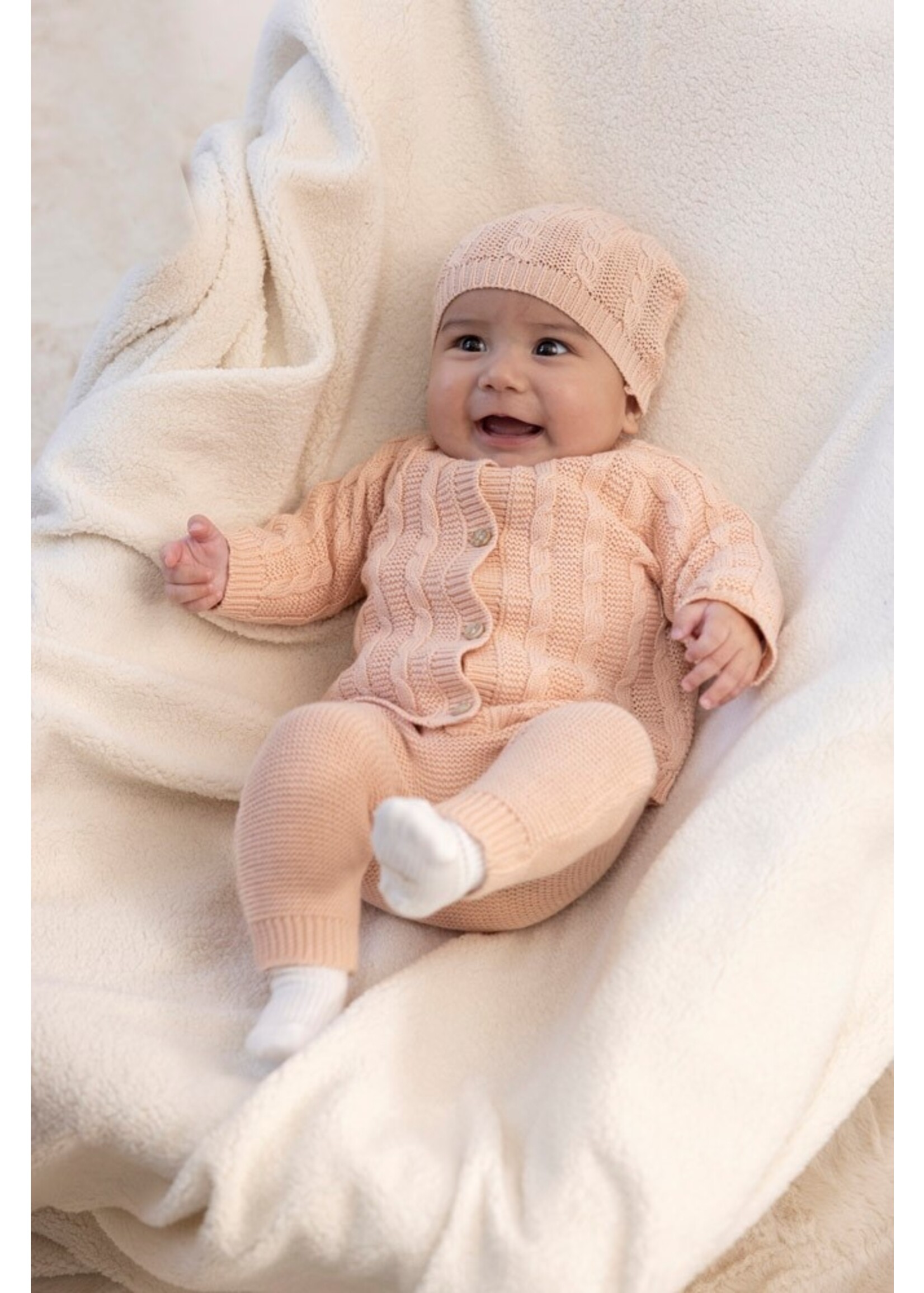Feetje Mutsje gebreid - The Knits Roze