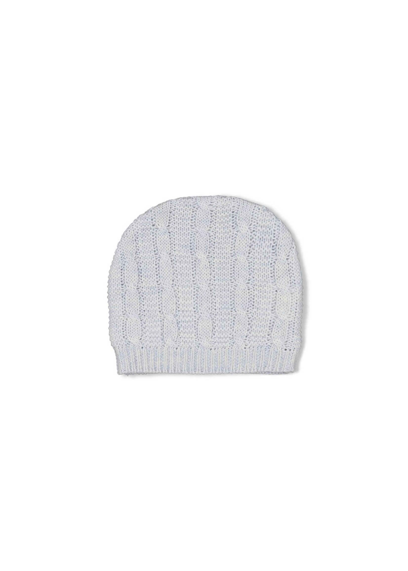 Feetje Mutsje gebreid - The Knits Blauw Melange