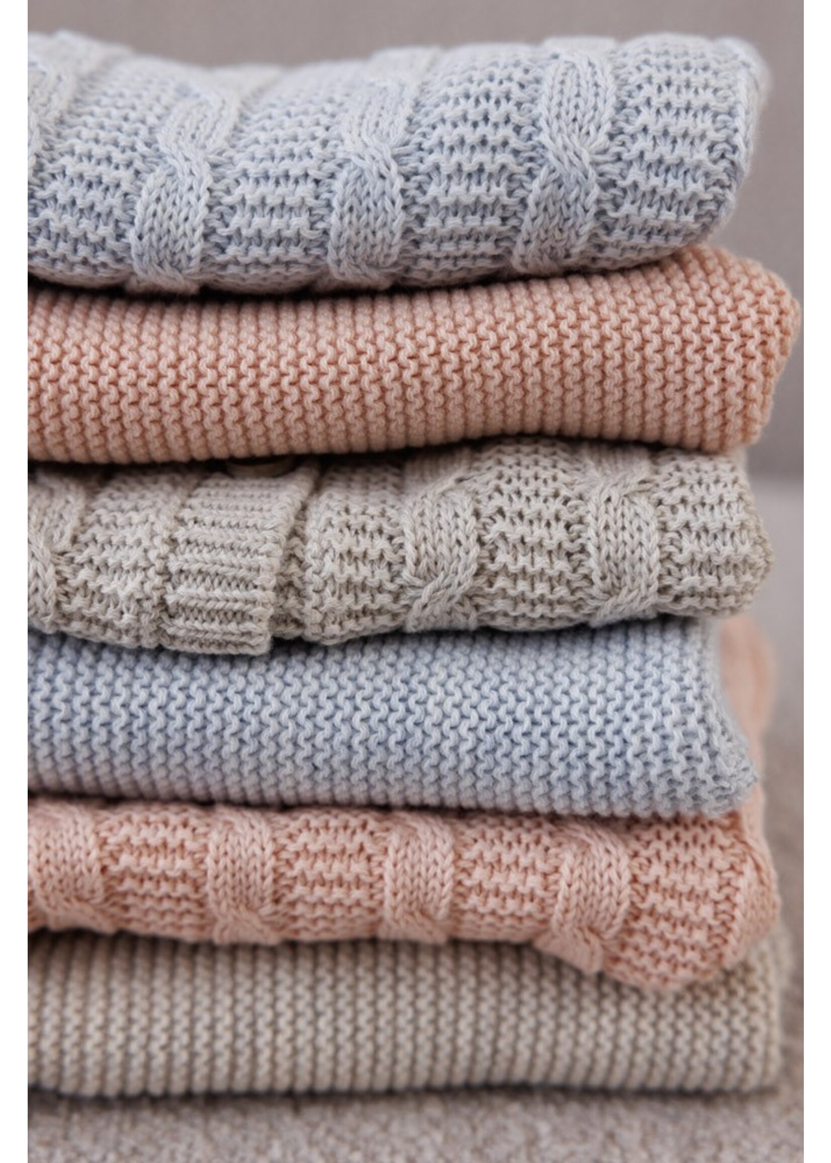 Feetje Broek gebreid - The Knits Blauw Melange