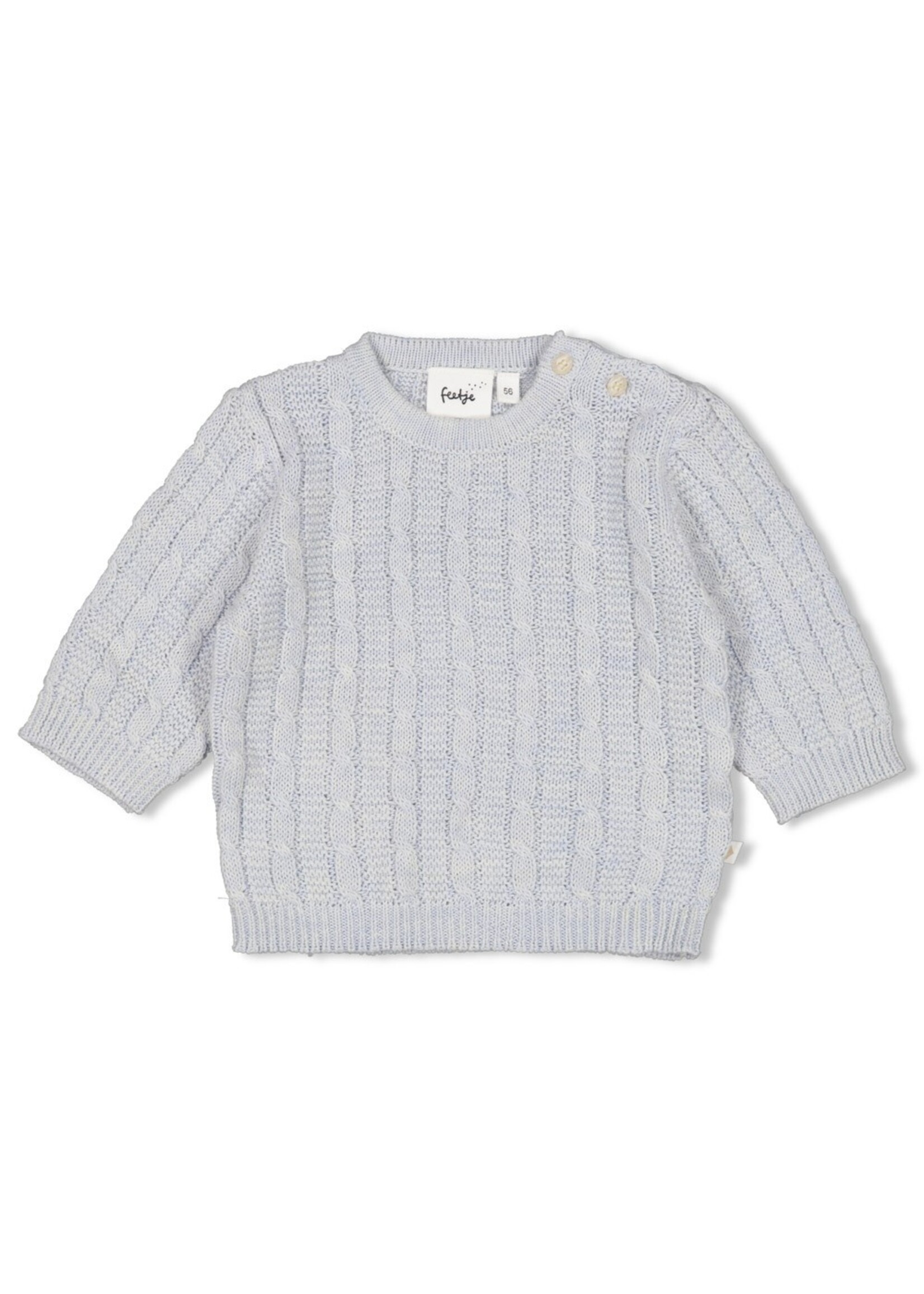 Feetje Sweater gebreid - The Knits Blauw Melange