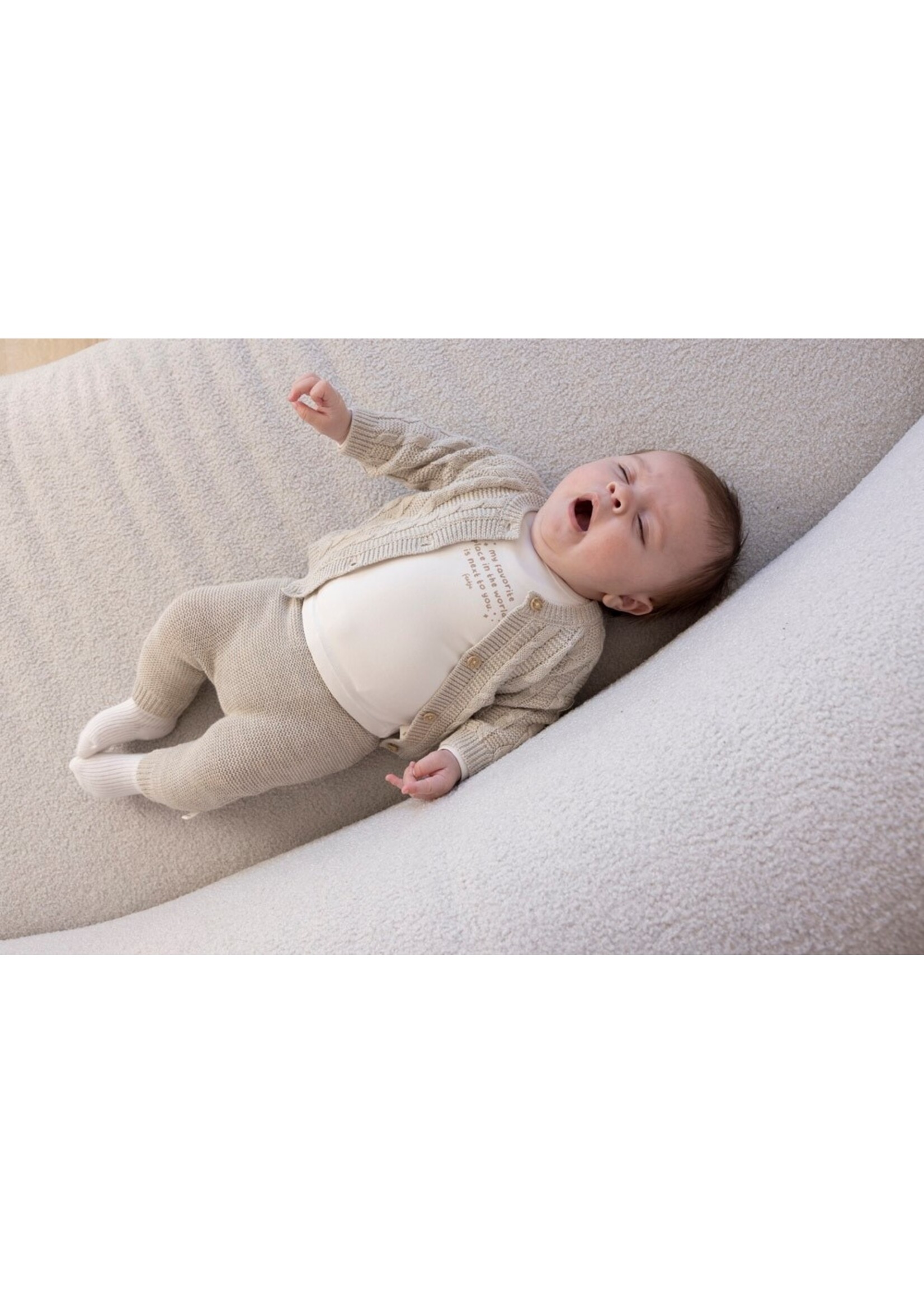 Feetje Broek gebreid - The Knits Taupe Melange