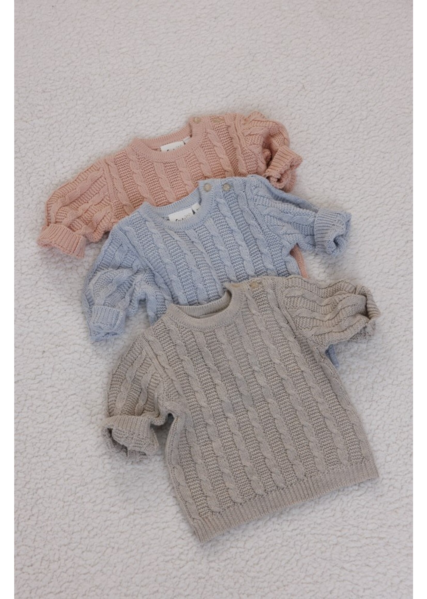 Feetje Sweater gebreid - The Knits Taupe Melange