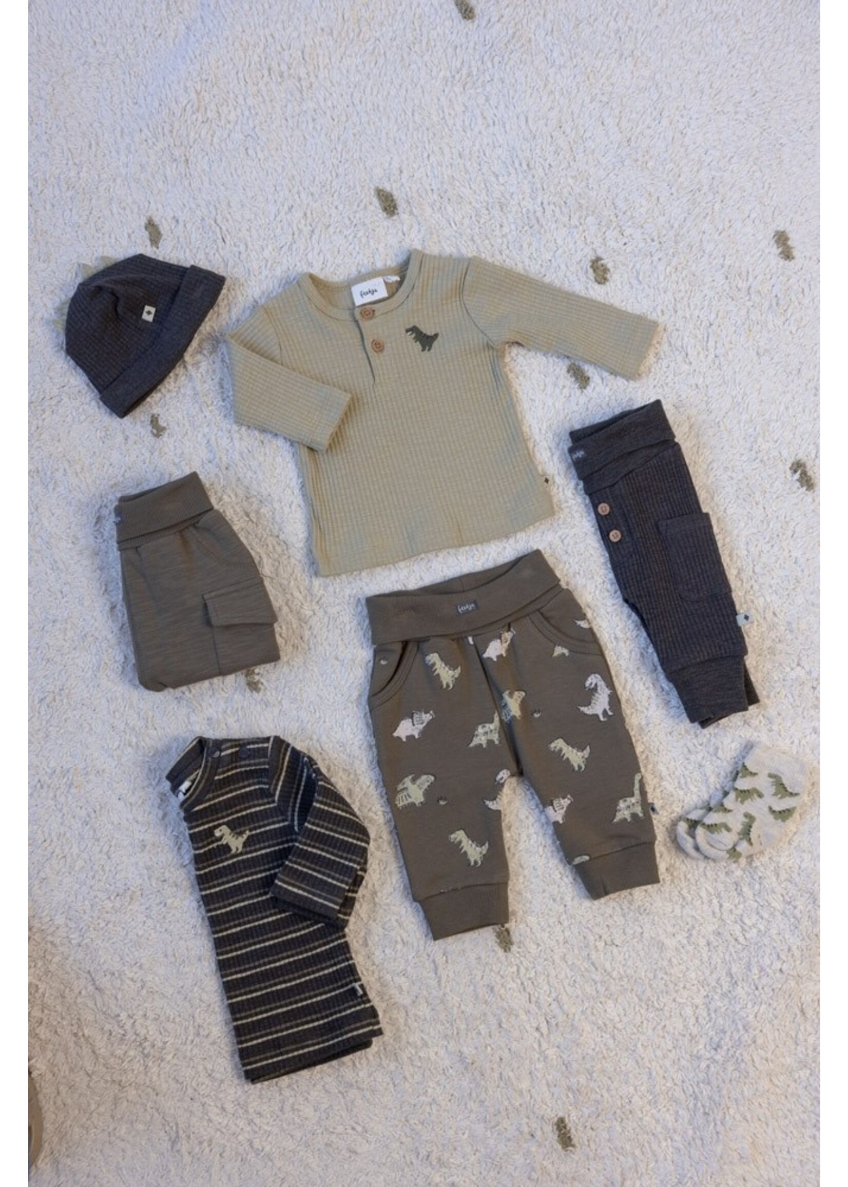 Feetje Broek Rib - Rawrsome - Antraciet Melange
