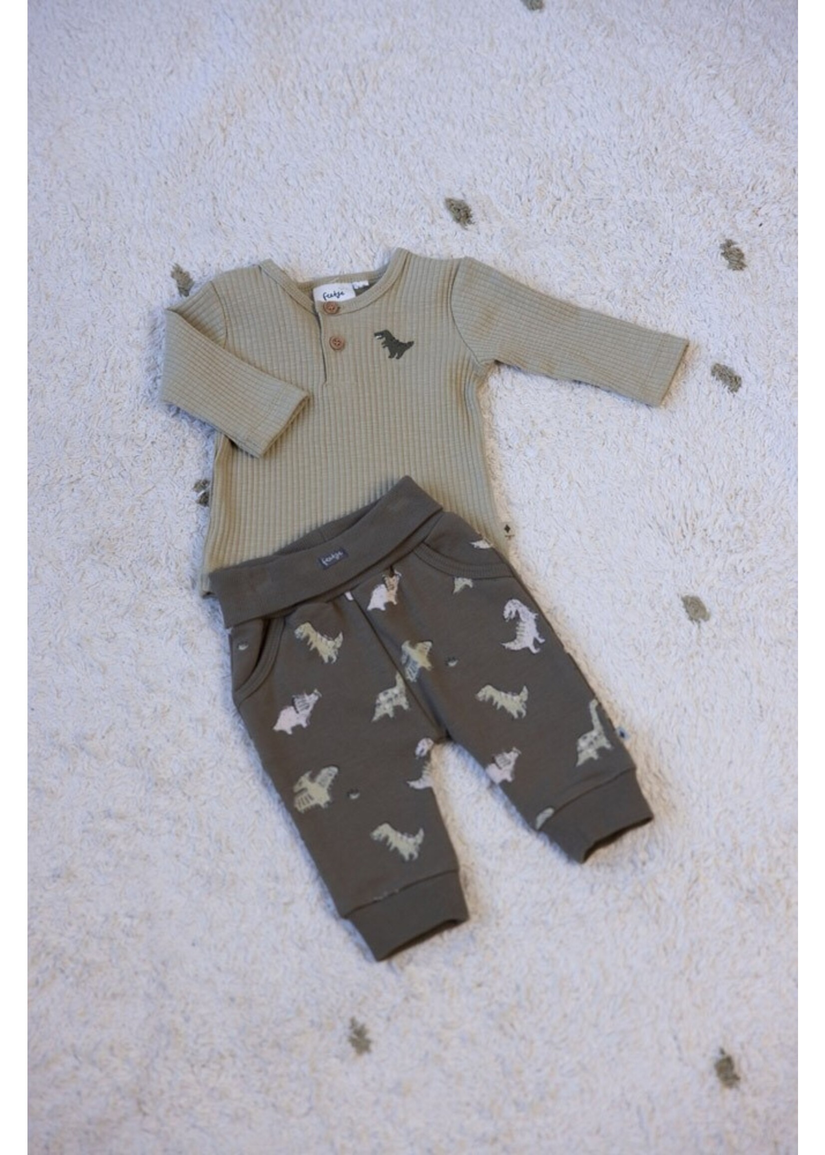 Feetje Broek AOP - Rawrsome - Olijf