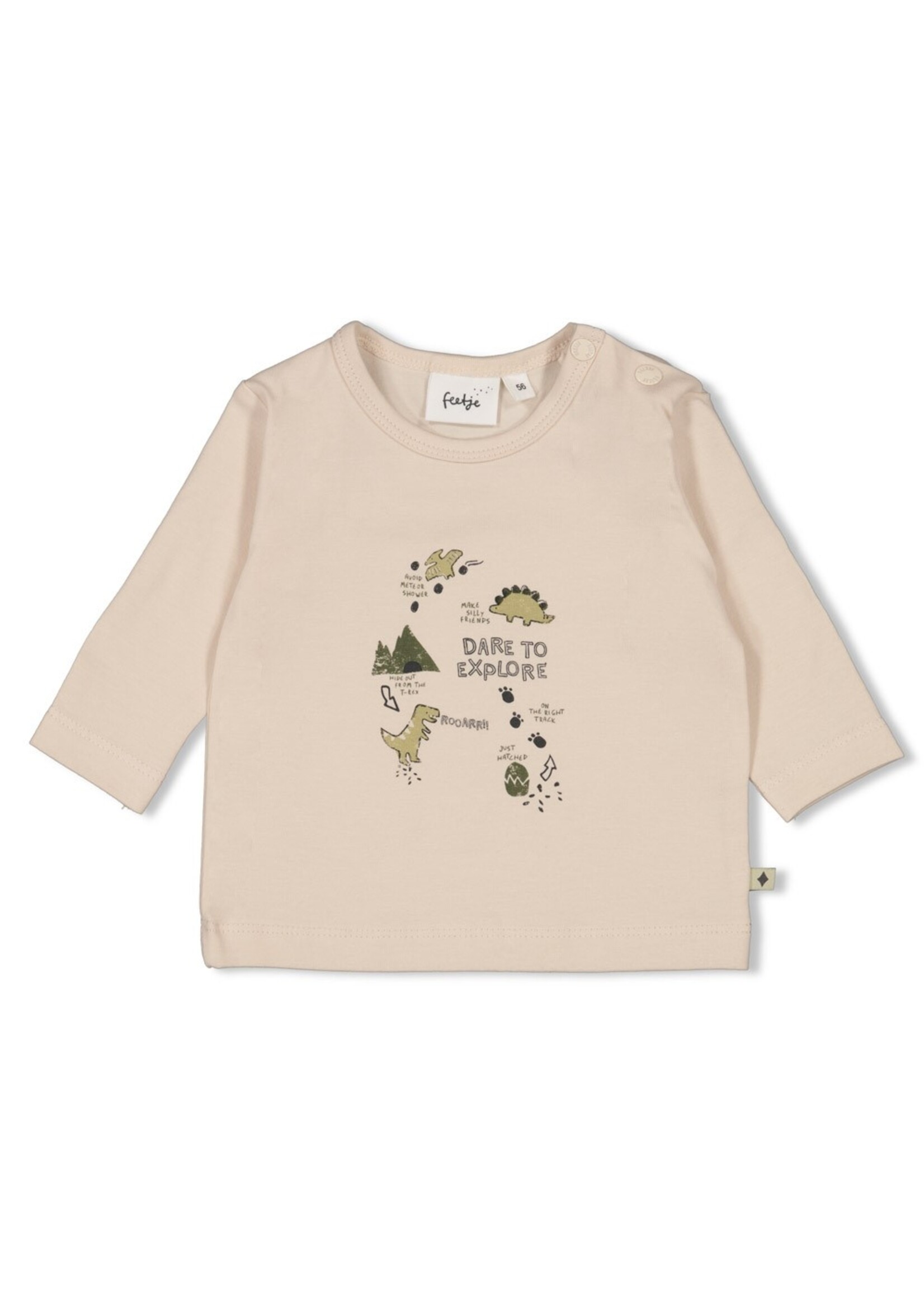 Feetje Longsleeve - Rawrsome - Offwhite