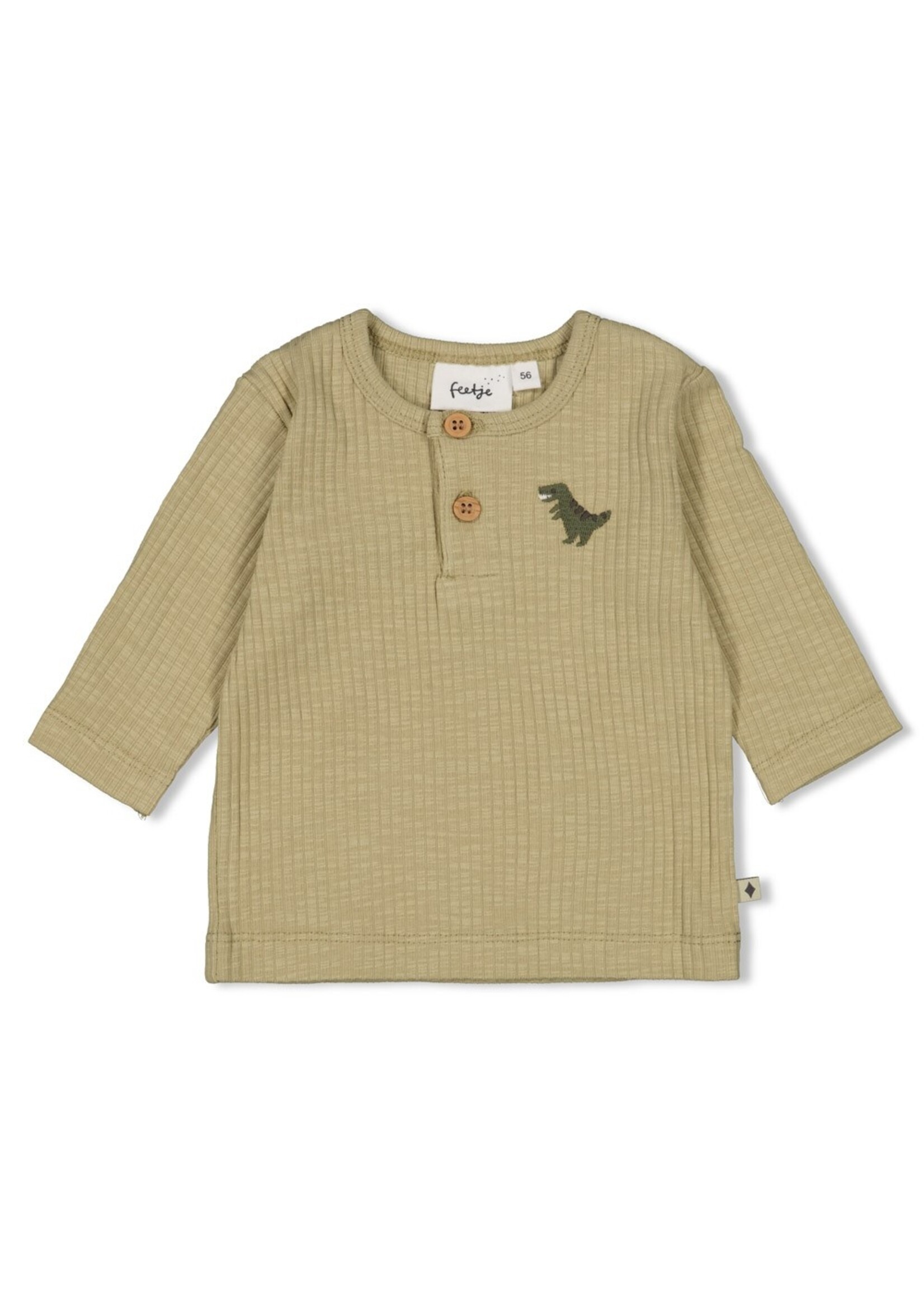Feetje Longsleeve Rib - Rawrsome - Groen