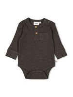 Feetje Romper Rib - Rawrsome - Antraciet Melange