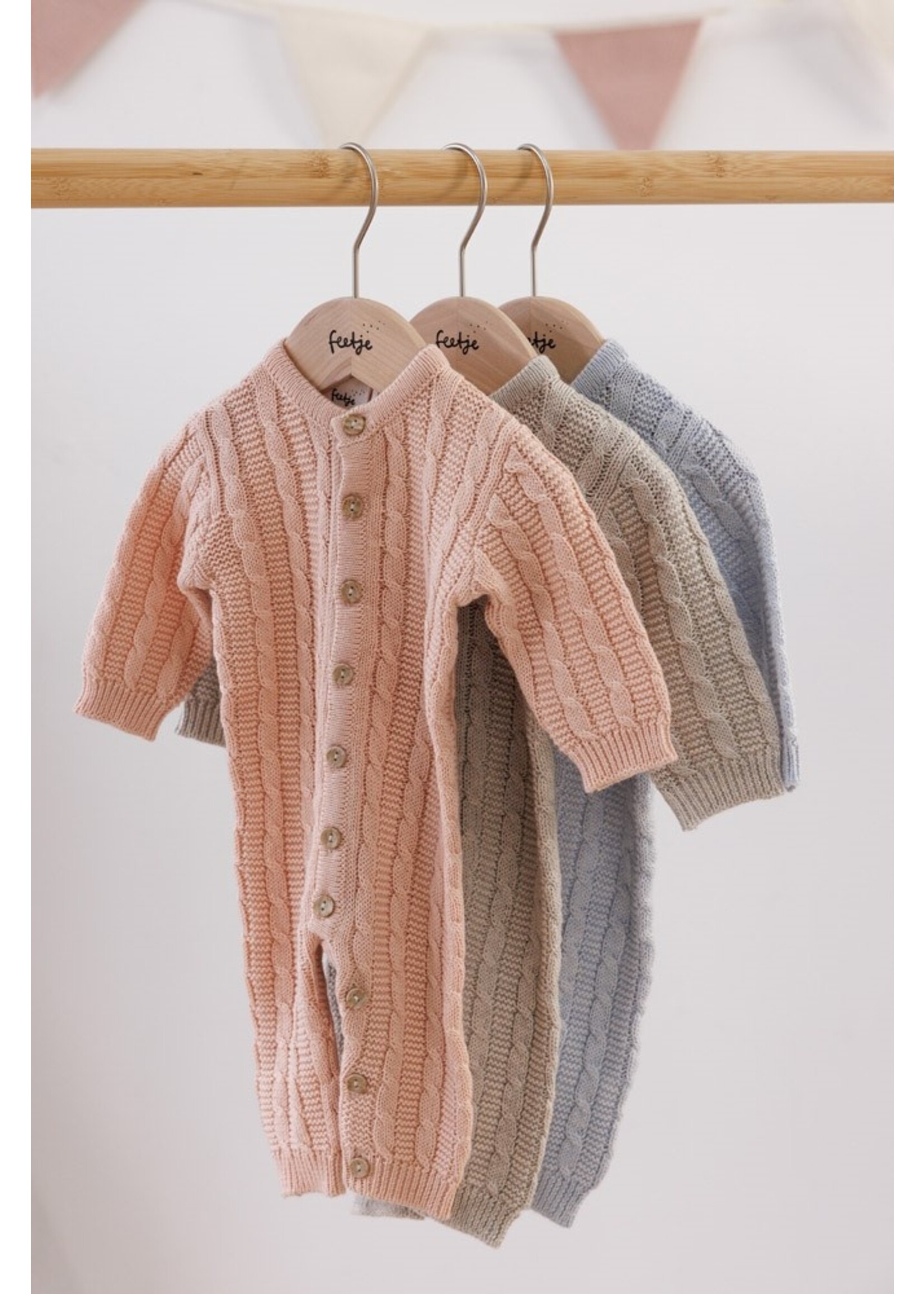 Feetje Pak Gebreid - The Knits - Taupe Melange