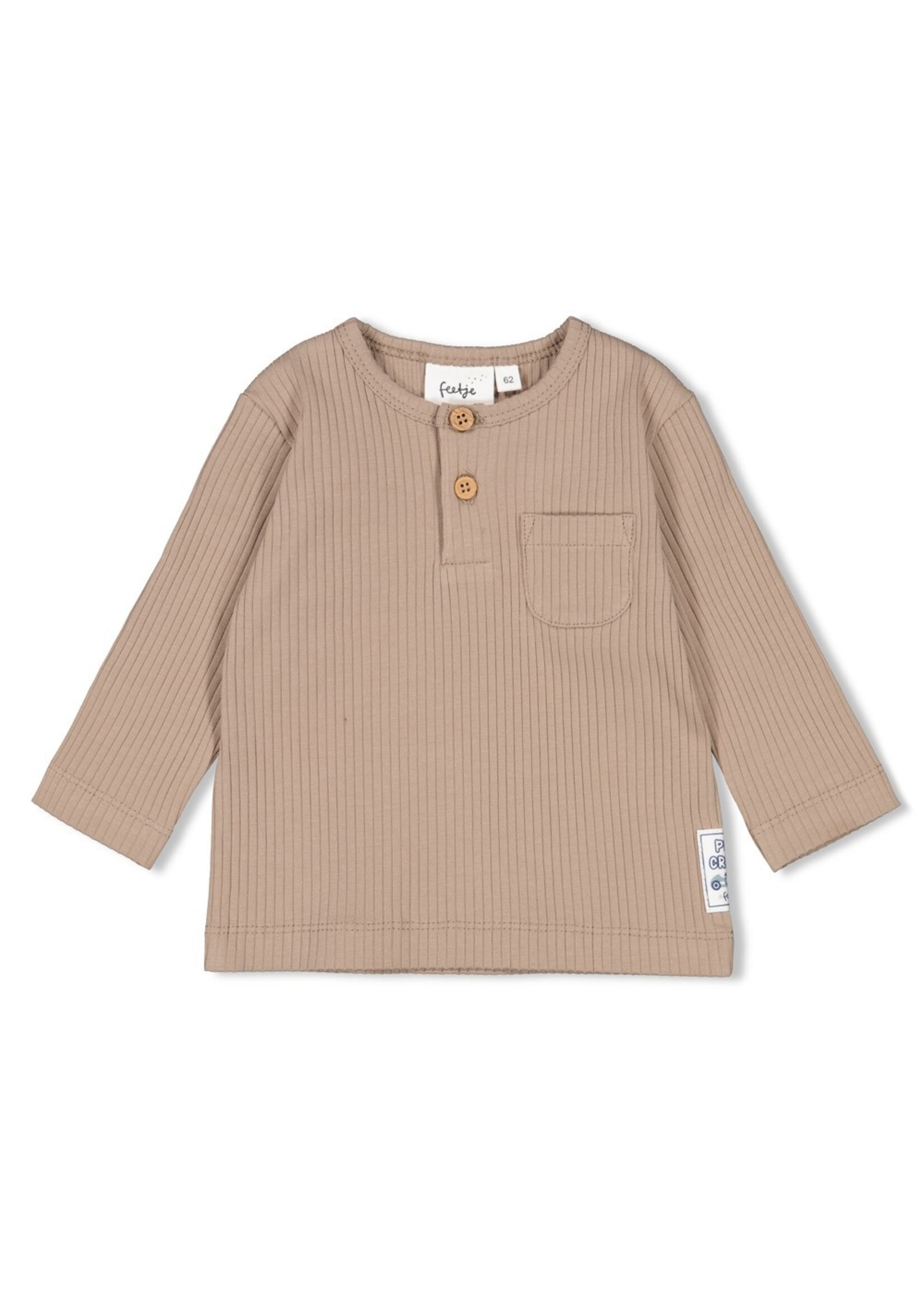 Feetje Longsleeve rib - Let’s Go Taupe