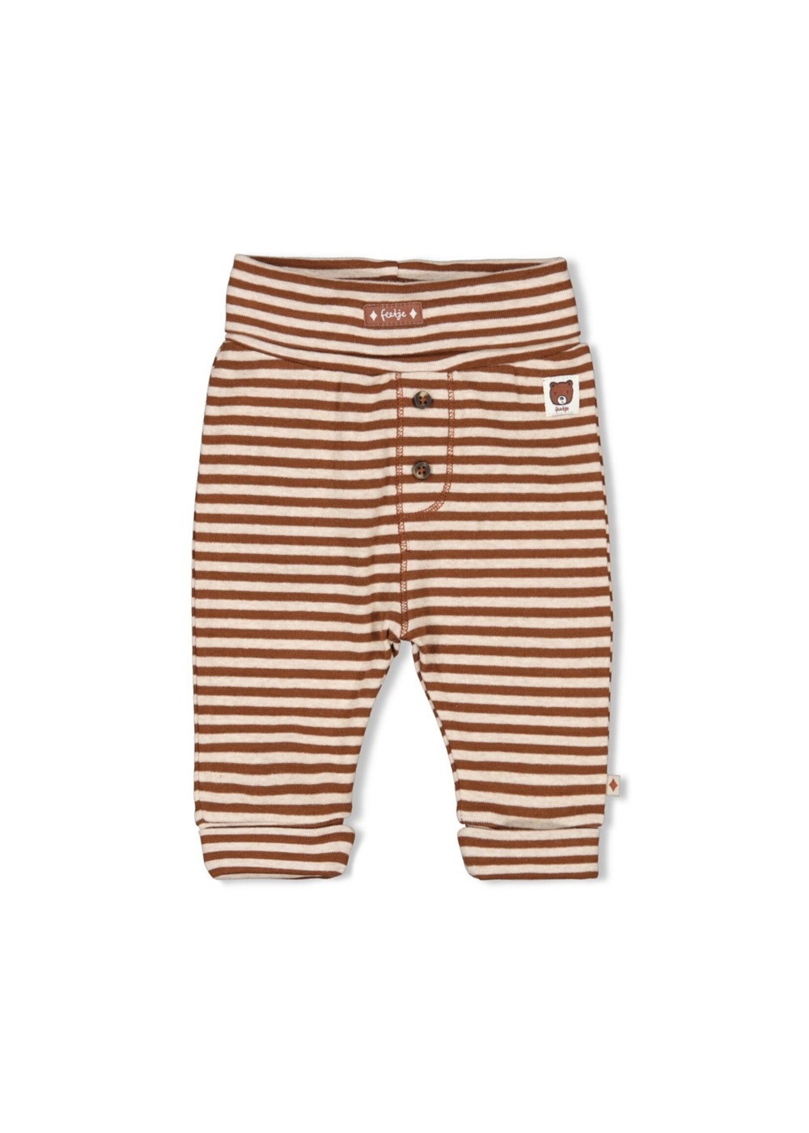 Feetje Broek Streep - Wild World Bruin