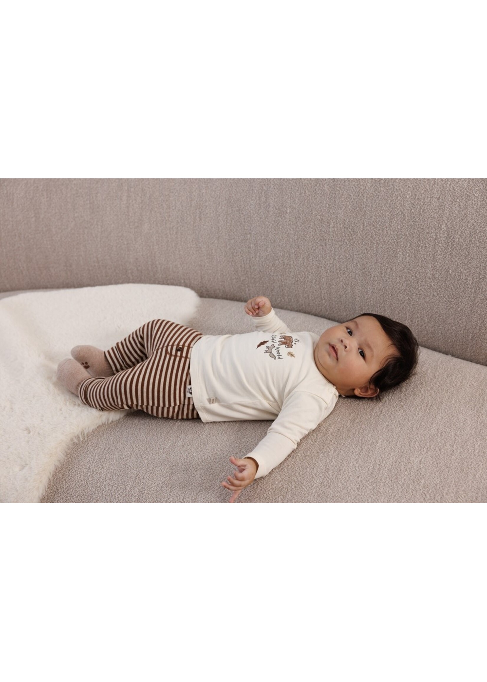 Feetje Broek Streep - Wild World Bruin