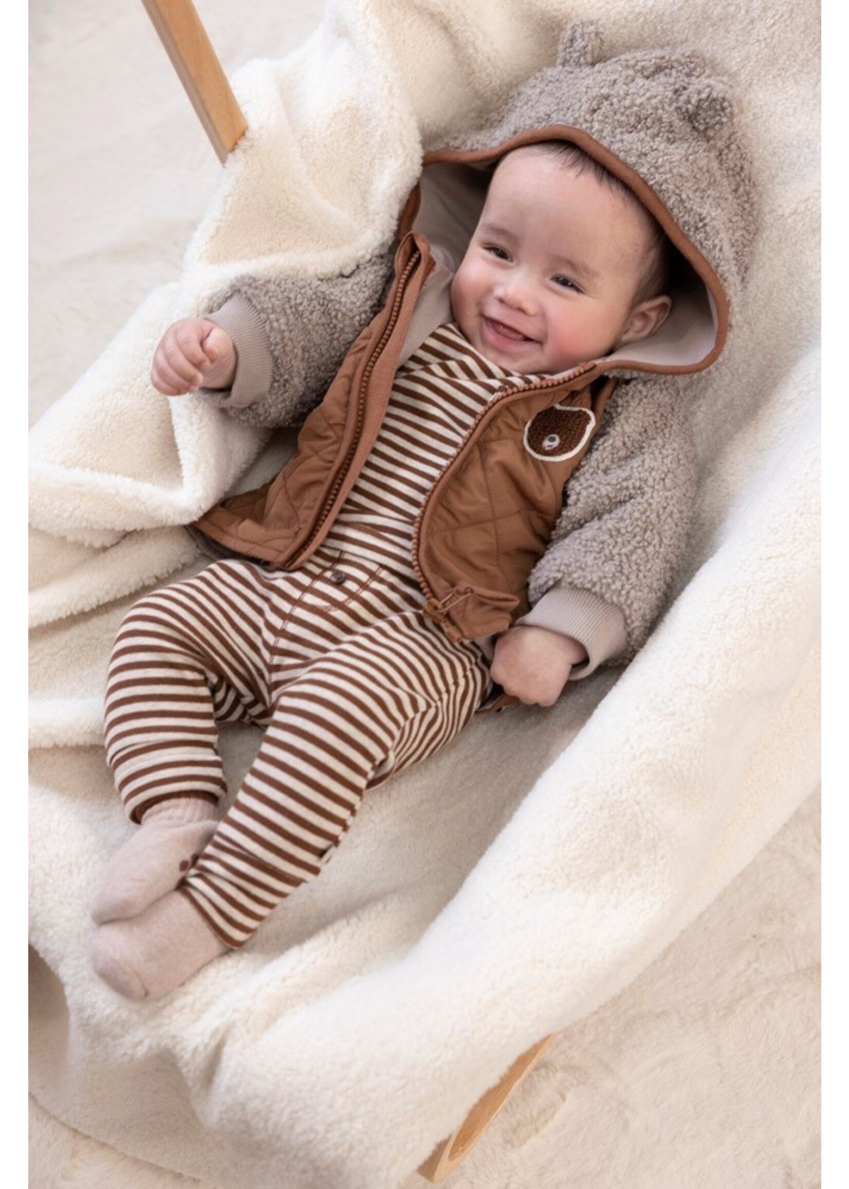 Feetje Broek Streep - Wild World Bruin