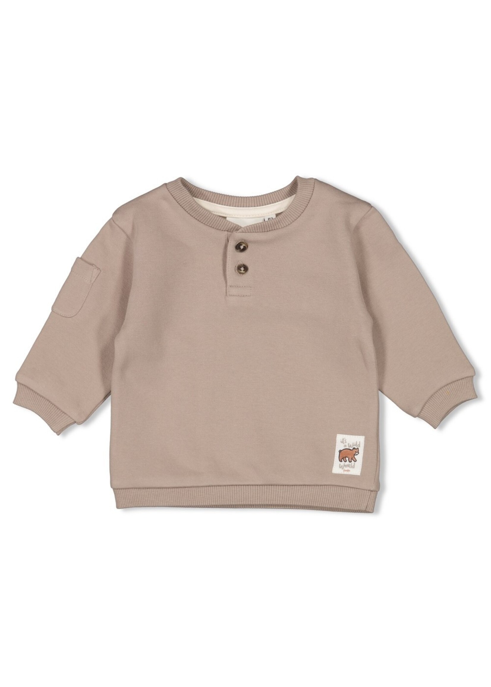 Feetje Sweater - Wild World Grijs