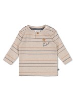 Feetje Longsleeve streep - Howdy Taupe Melange