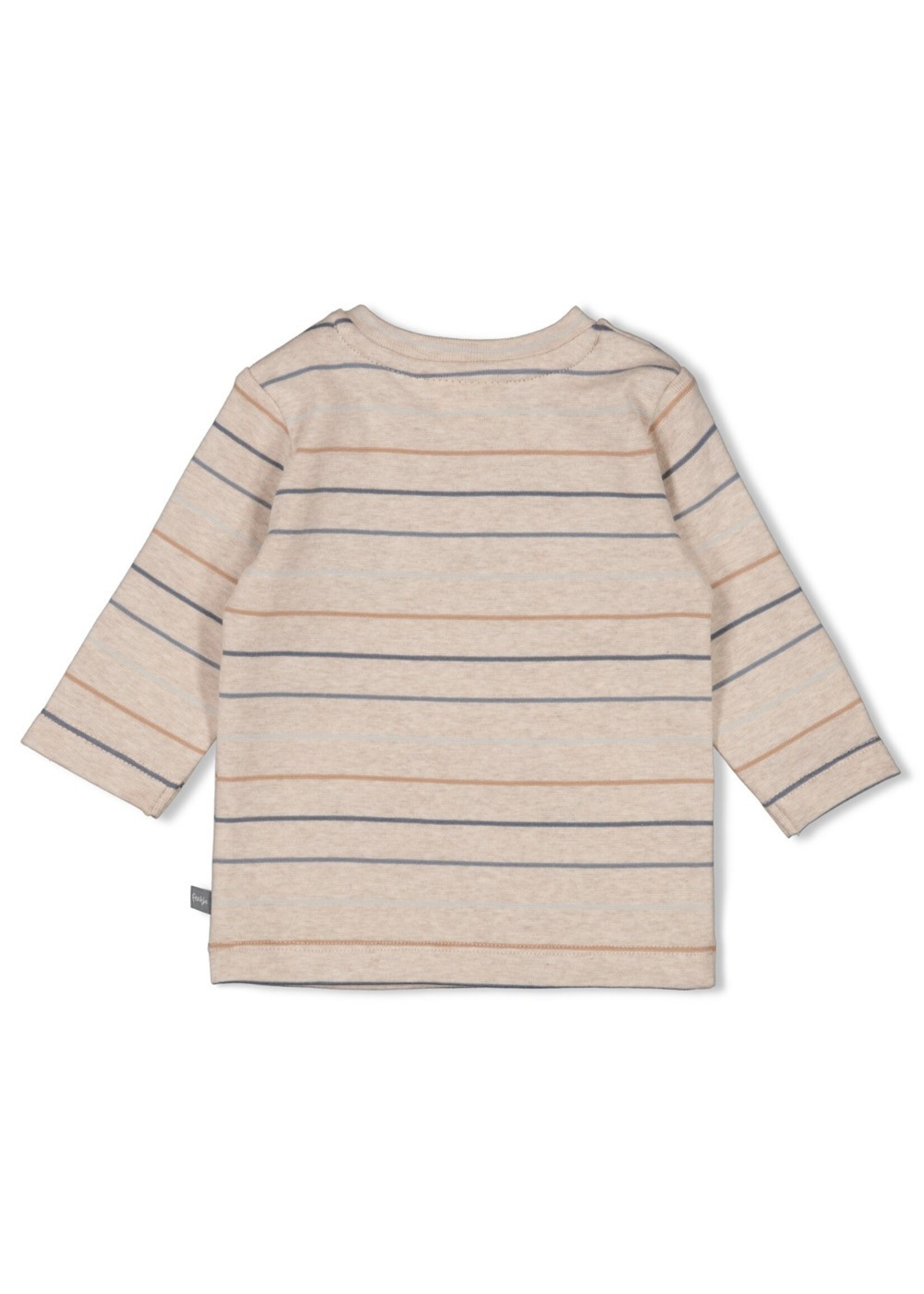 Feetje Longsleeve streep - Howdy Taupe Melange