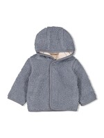 Feetje Bouclé Omkeerbaar Jasje Met Capuchon - Howdy Blauw