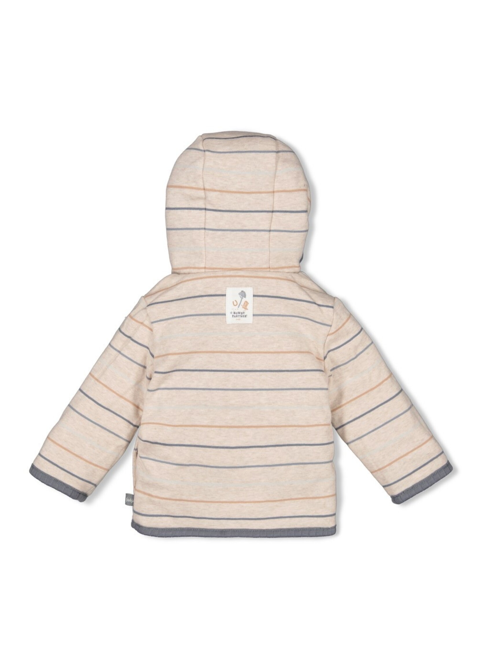 Feetje Bouclé Omkeerbaar Jasje Met Capuchon - Howdy Blauw