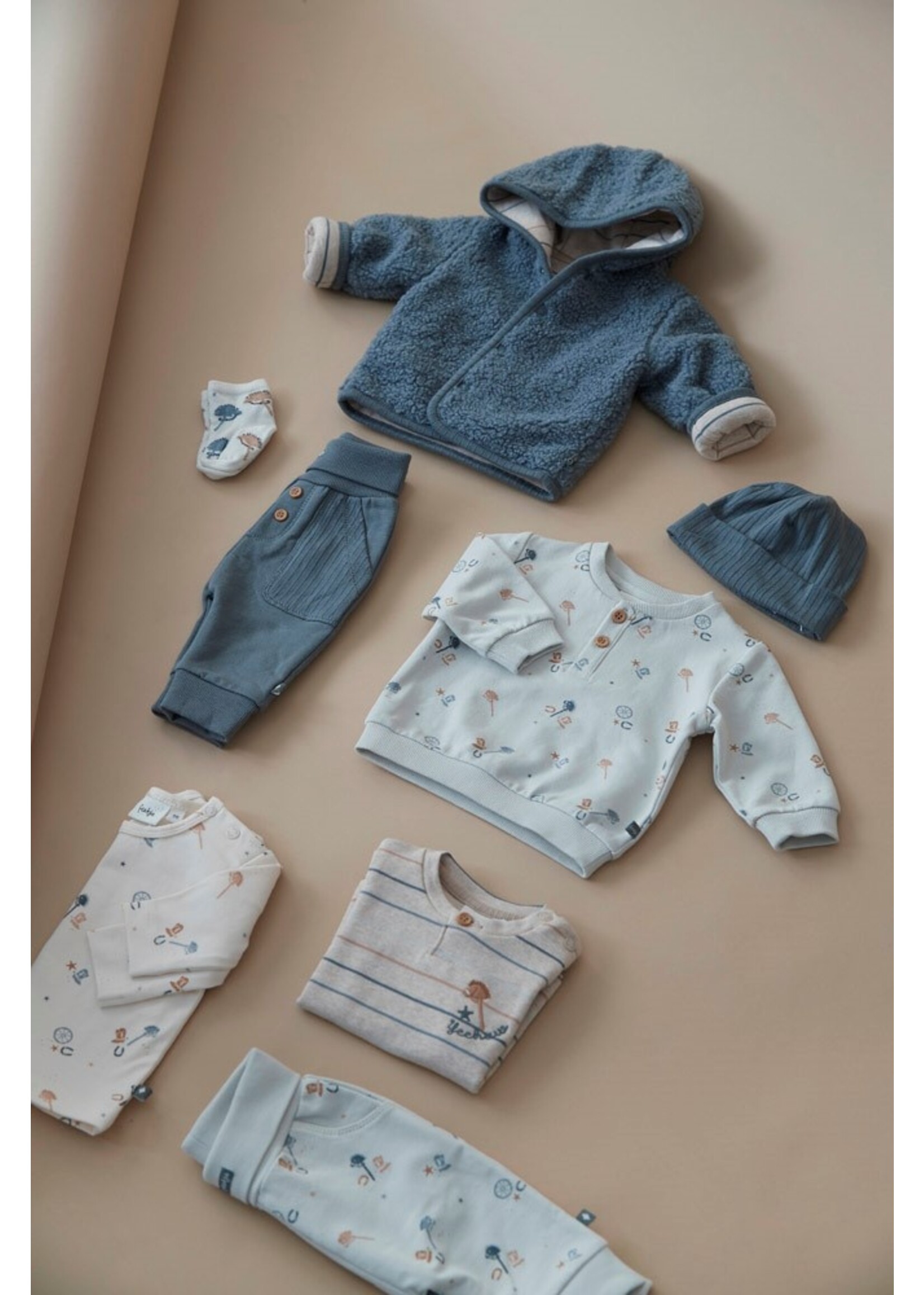 Feetje Pak Streep - Howdy Taupe Melange