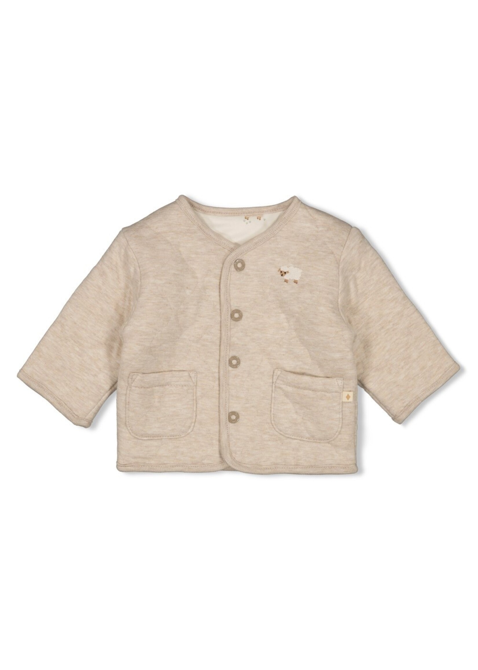 Feetje Omkeerbaar Jasje - Sleepy Sheepy Taupe Melange