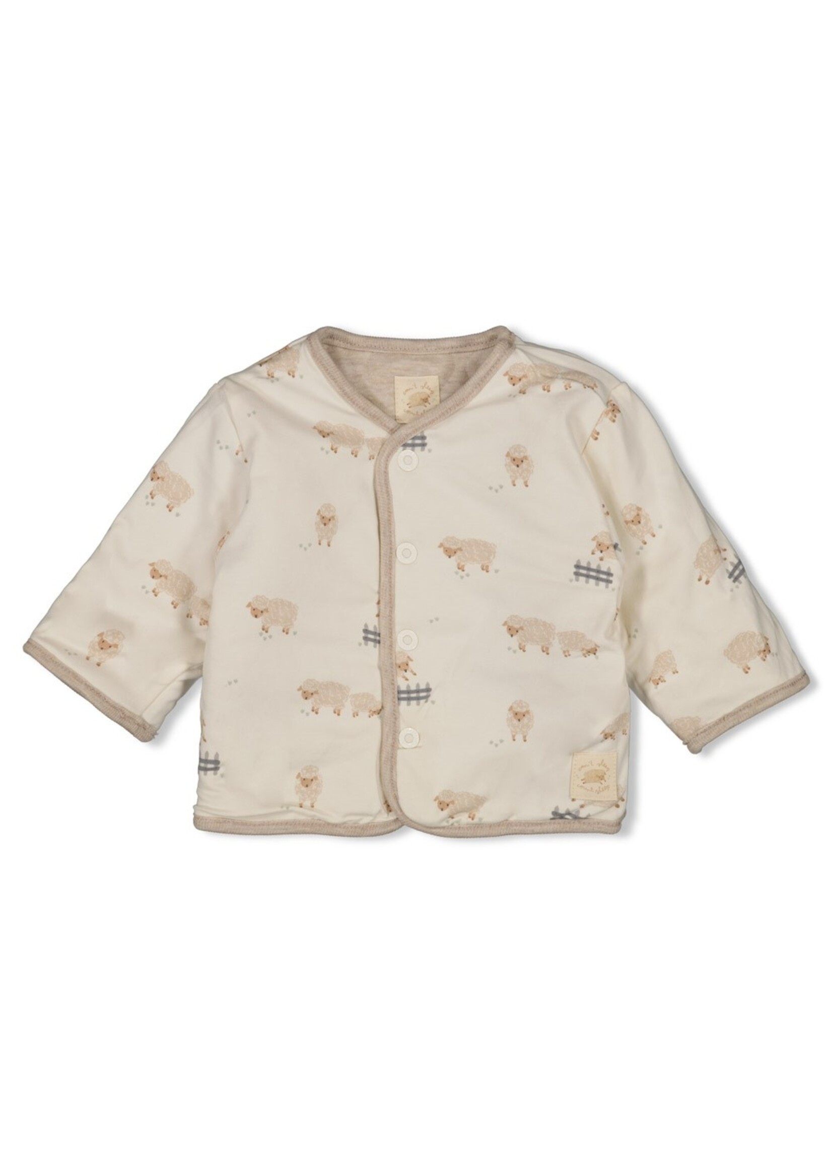 Feetje Omkeerbaar Jasje - Sleepy Sheepy Taupe Melange