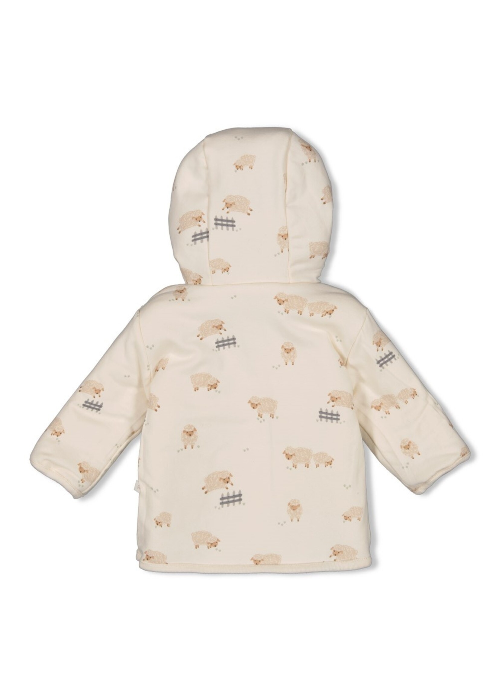 Feetje Omkeerbaar Teddy Jasje Met Capuchon - Sleepy Sheepy Creme