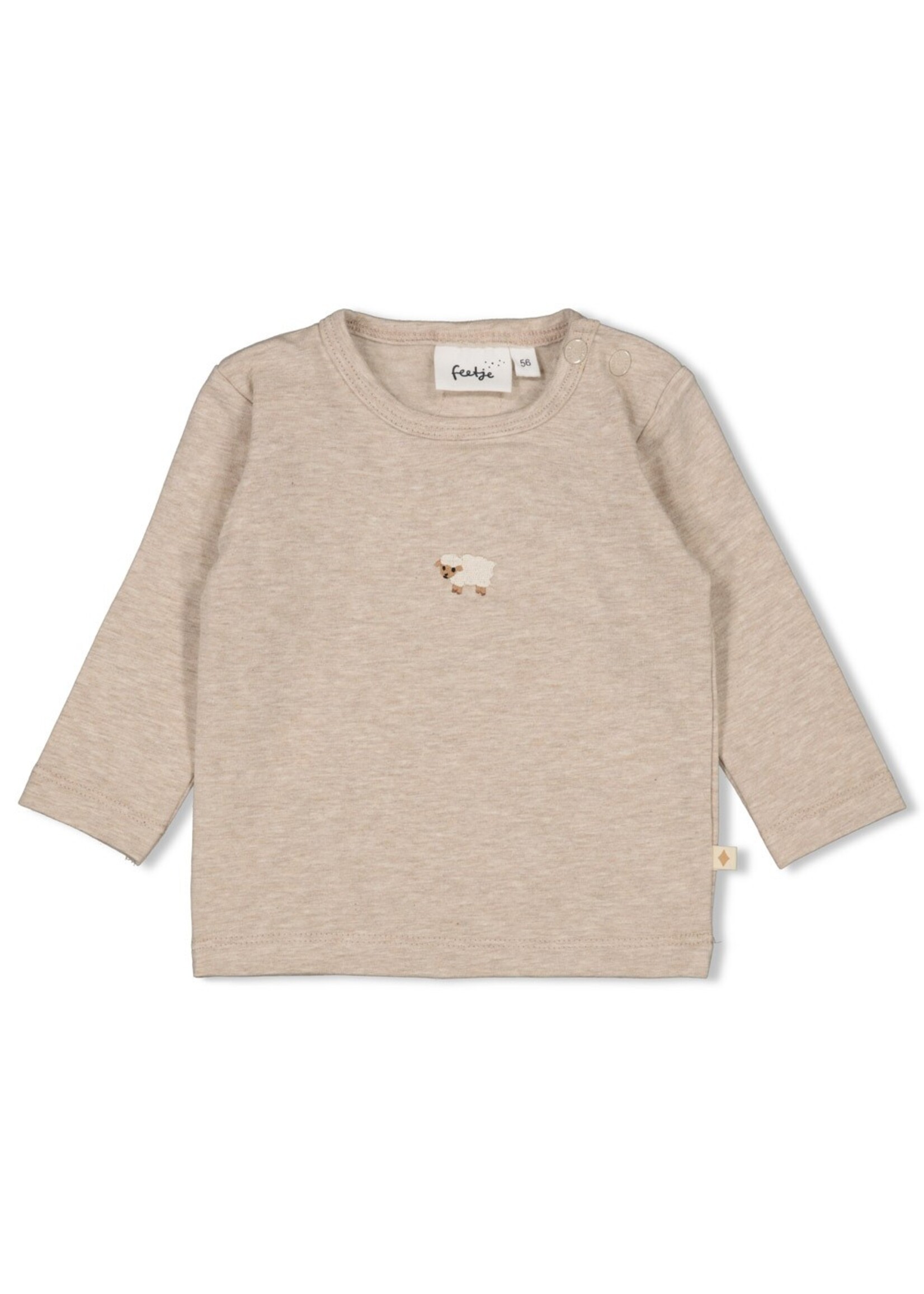 Feetje Longsleeve - Sleepy Sheepy Taupe Melange