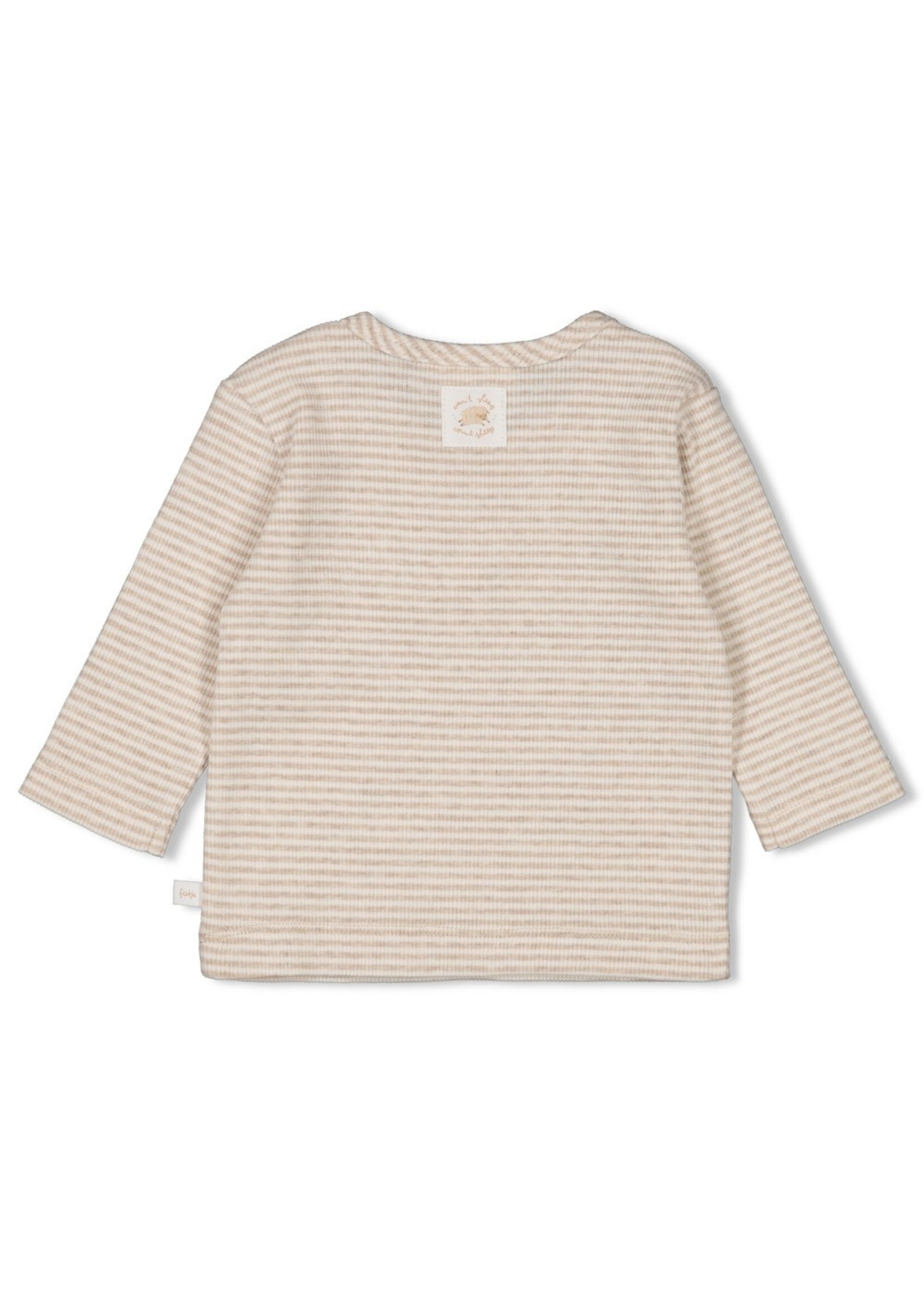 Feetje Longsleeve Rib Met Streep - Sleepy Sheepy Taupe Melange
